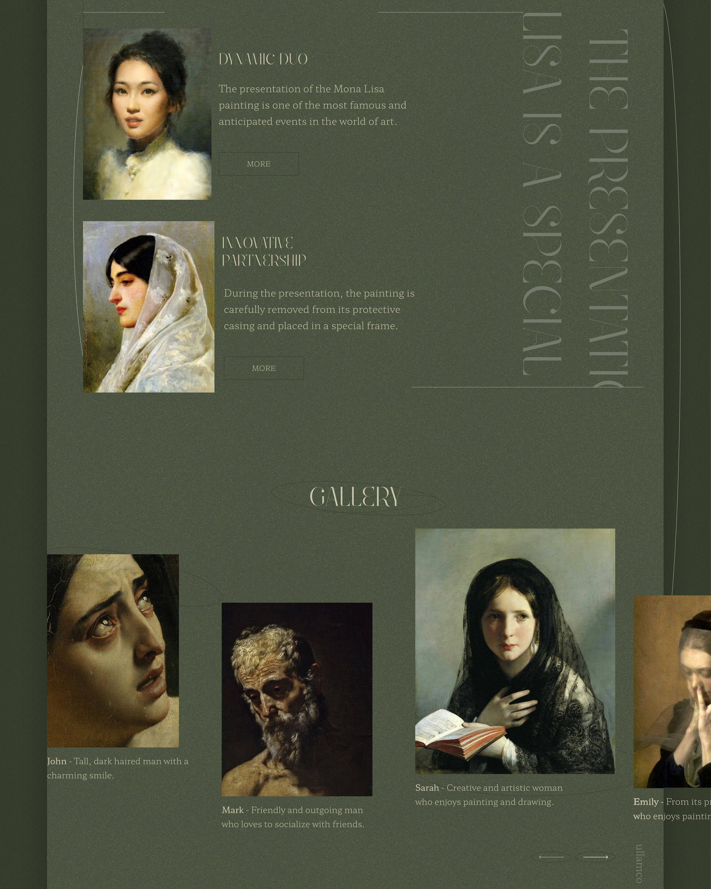 Concept Landing page for Vintage Pictures — Изображение №5 — Интерфейсы, Иллюстрация на Dprofile