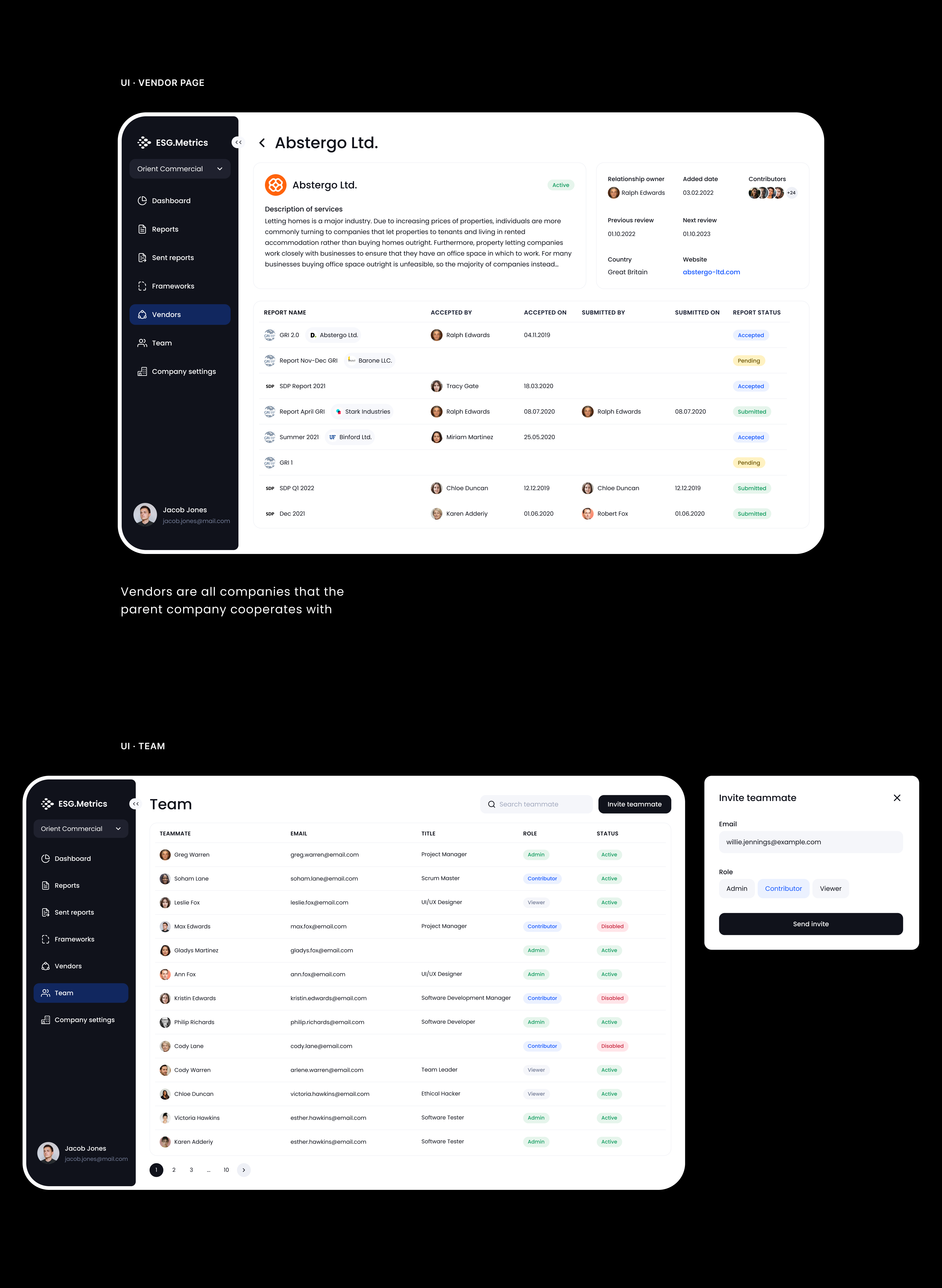 ESG Reporting Software — Изображение №15 — Интерфейсы на Dprofile