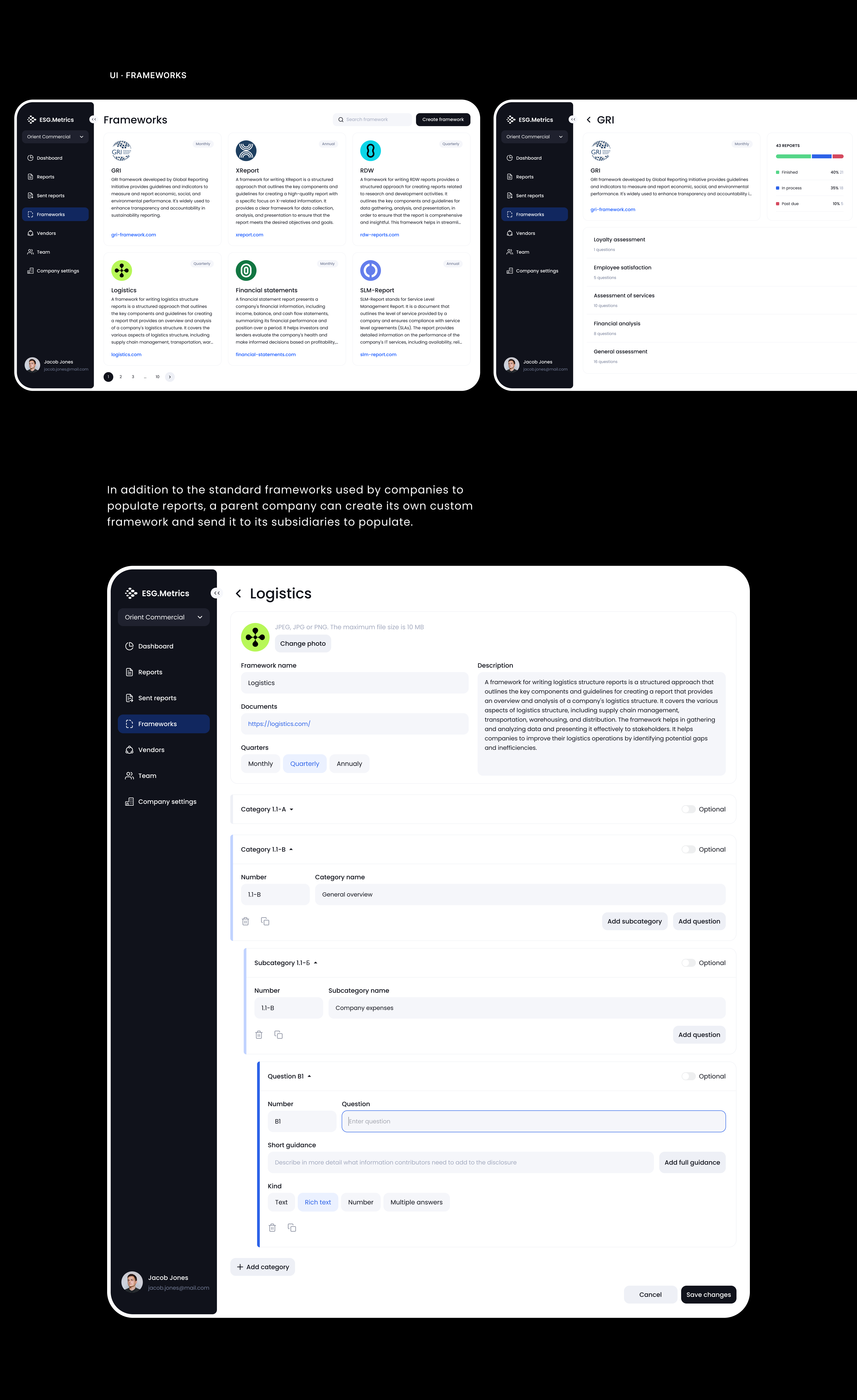 ESG Reporting Software — Изображение №14 — Интерфейсы на Dprofile