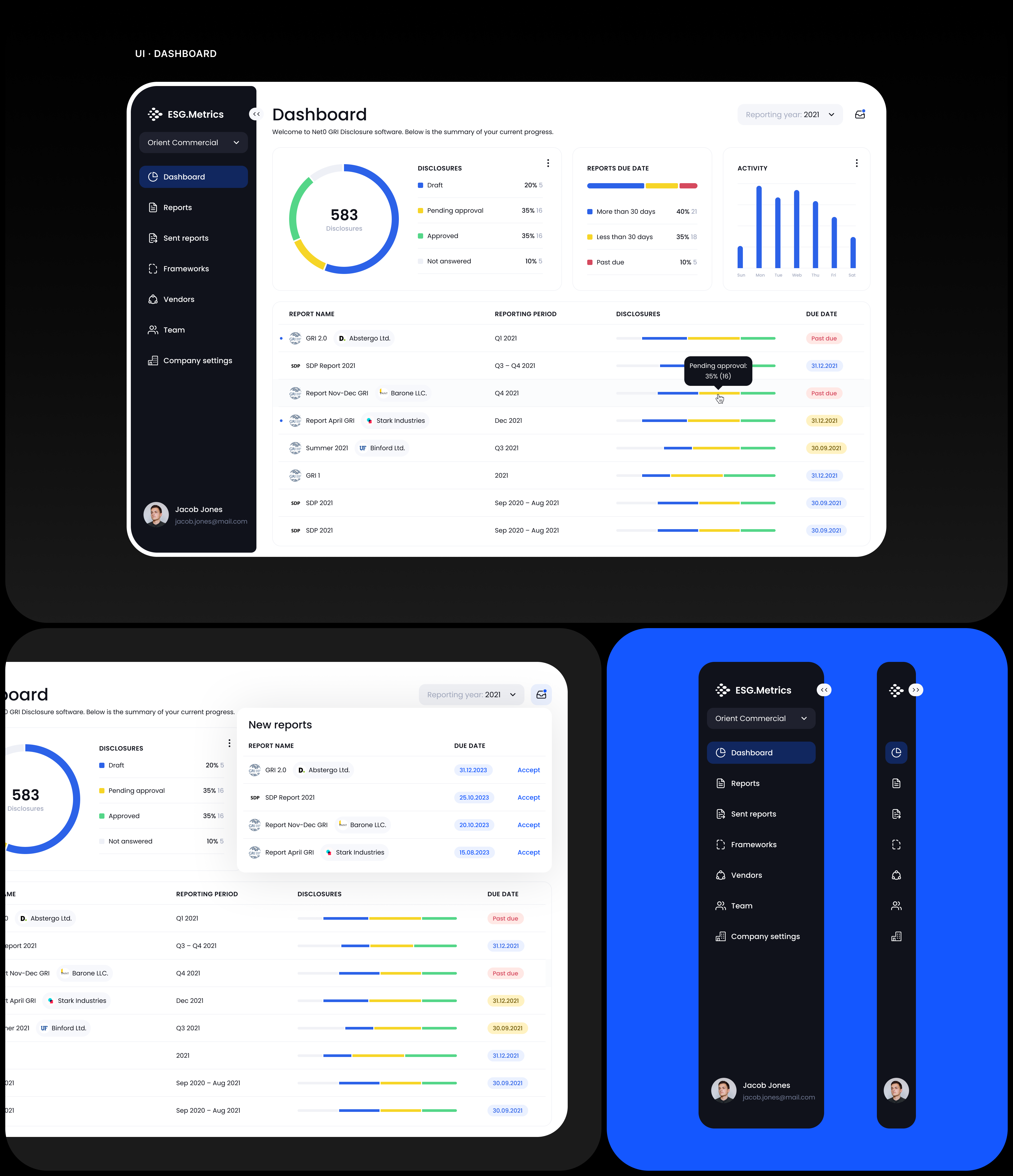 ESG Reporting Software — Изображение №9 — Интерфейсы на Dprofile