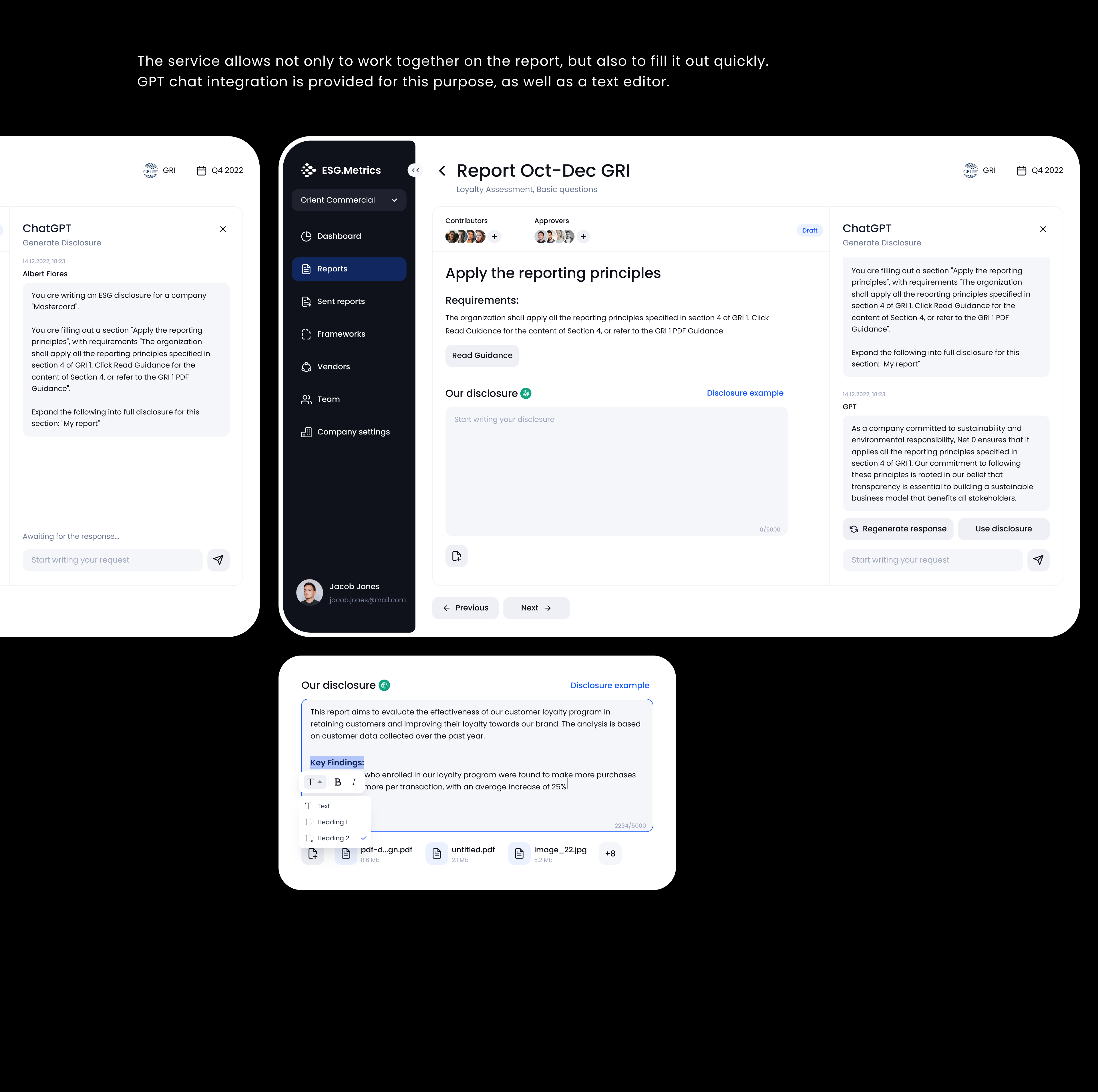 ESG Reporting Software — Изображение №12 — Интерфейсы на Dprofile