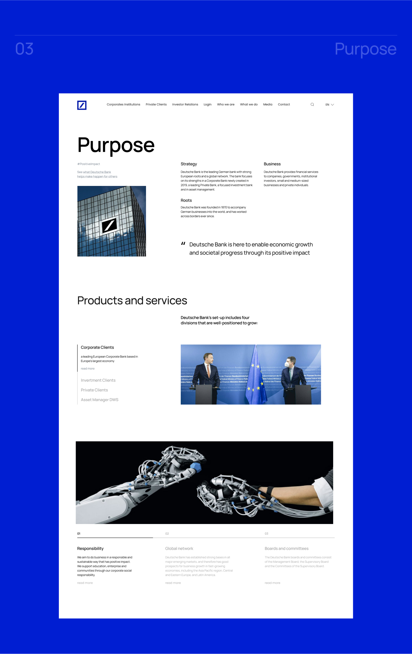 Redesign of Deutsche Bank's corporate website — Изображение №10 — Интерфейсы, Брендинг на Dprofile