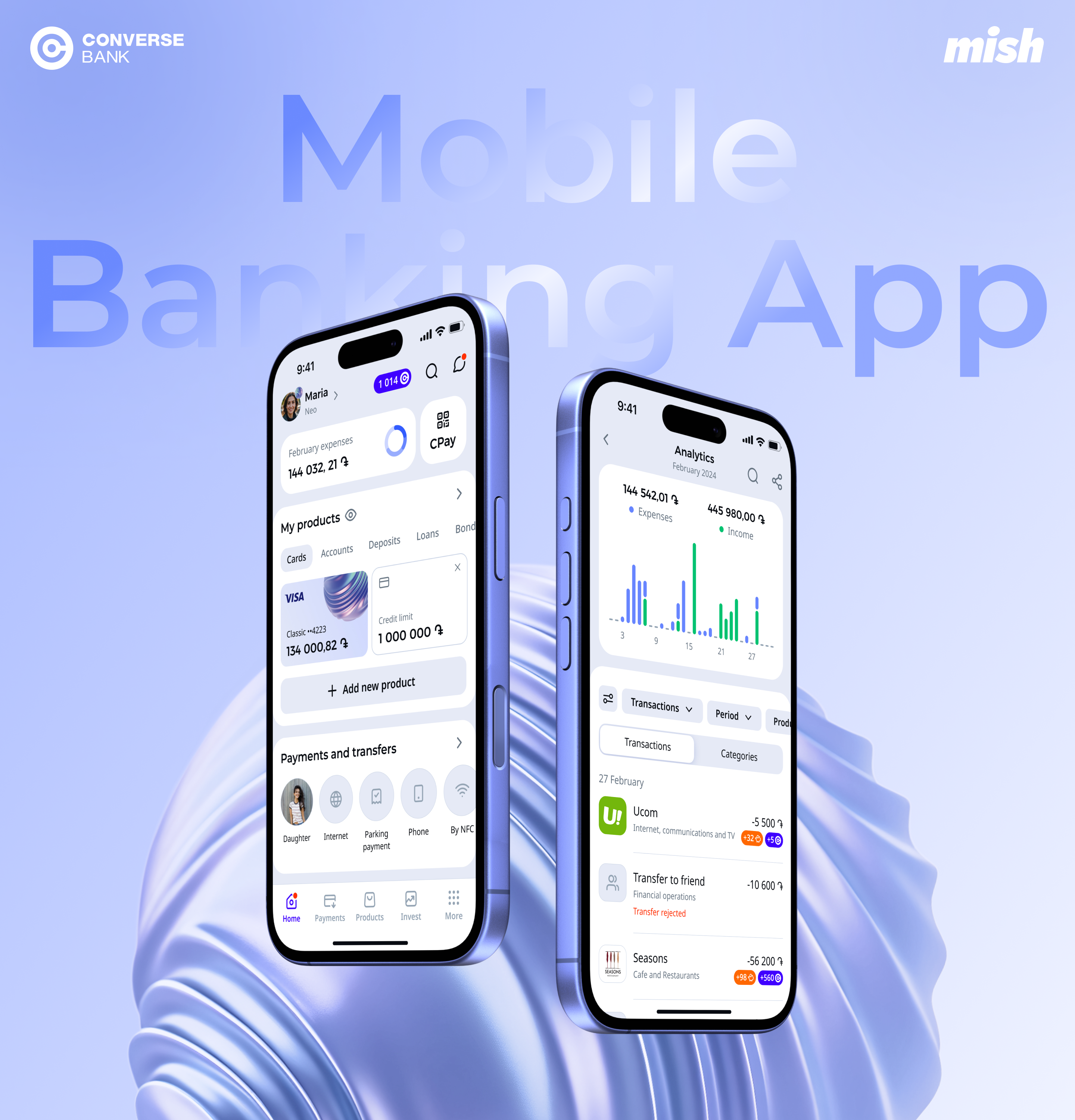 Converse Bank — Мобильное приложение — Изображение №1 — Интерфейсы на Dprofile
