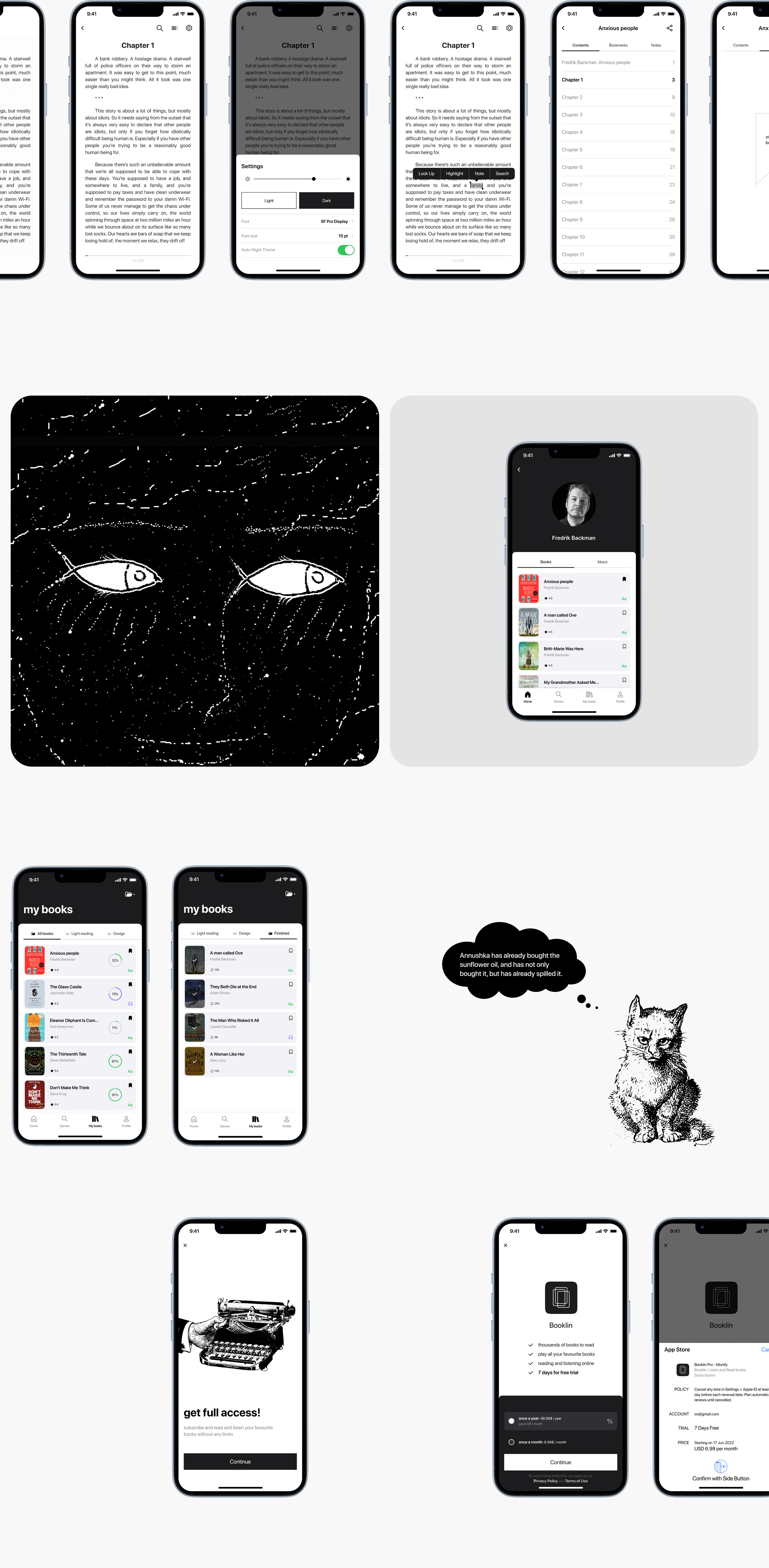 booklin - online books app — Изображение №5 — Интерфейсы на Dprofile