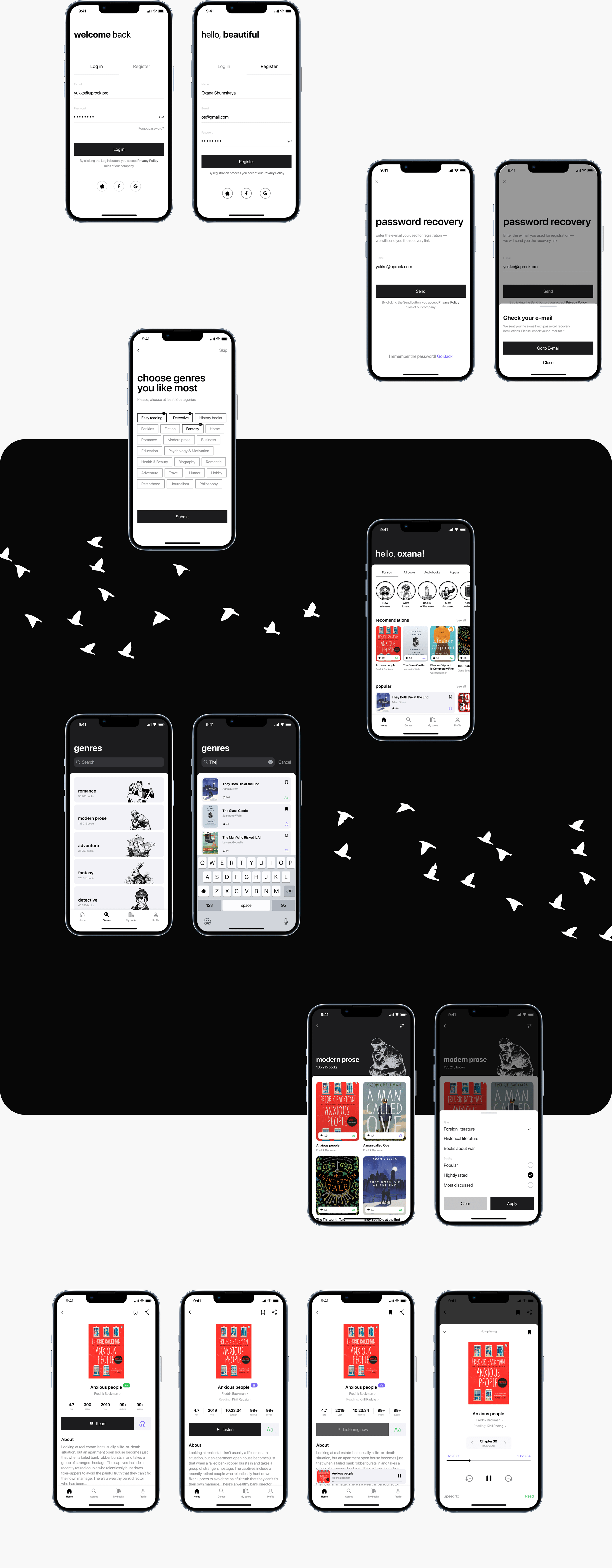 booklin - online books app — Изображение №4 — Интерфейсы на Dprofile