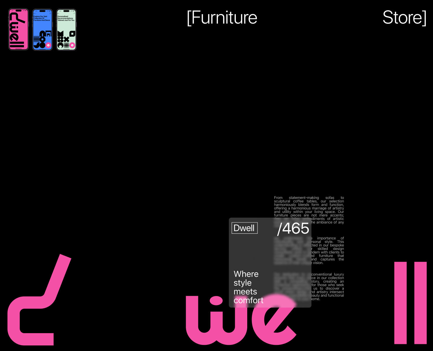 dwell - furniture store app на Dprofile