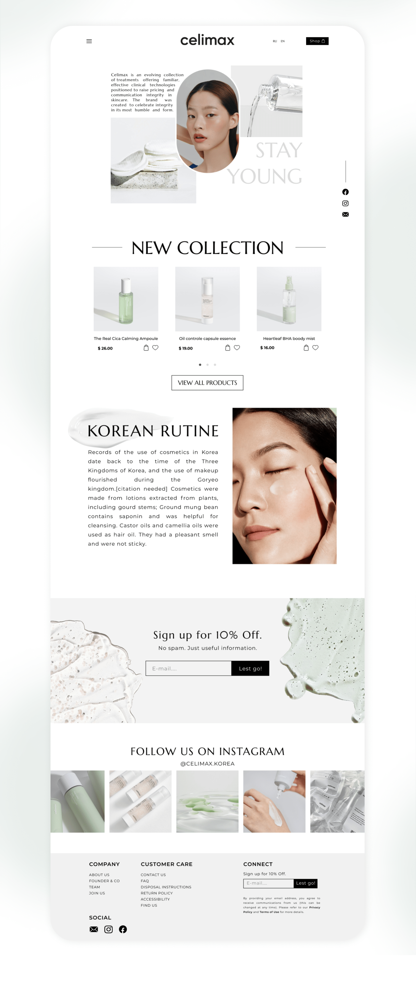 Landing page of cosmetic shop — Изображение №3 — Интерфейсы на Dprofile