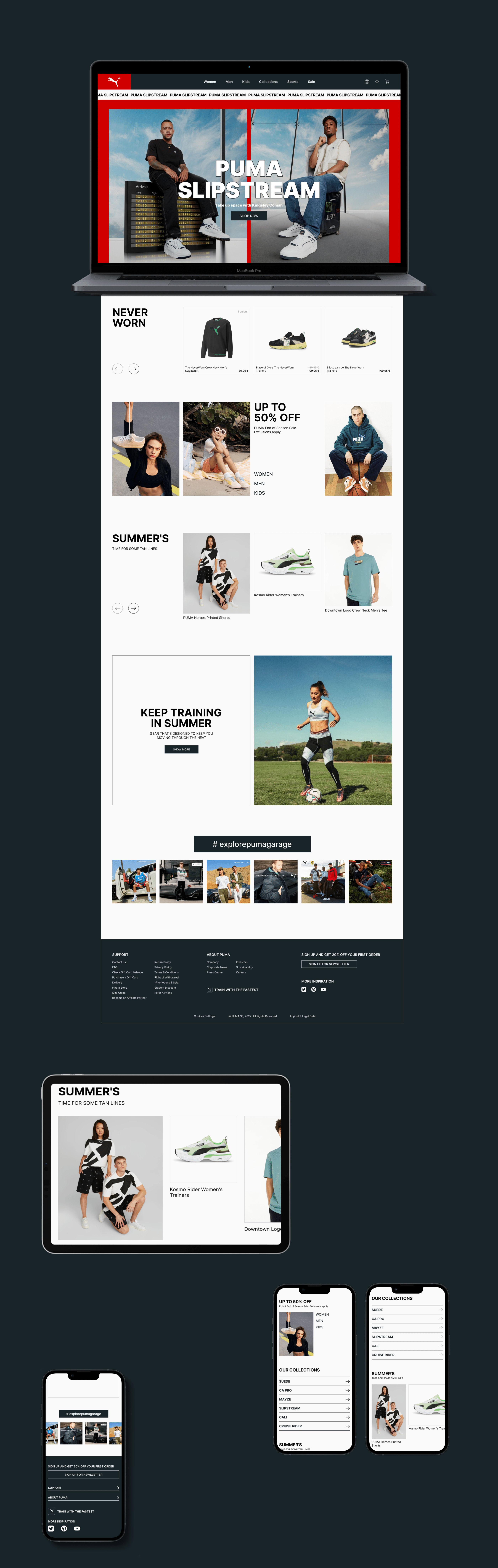PUMA | E-commerce redesign — Изображение №2 — Интерфейсы, Иллюстрация, Анимация на Dprofile