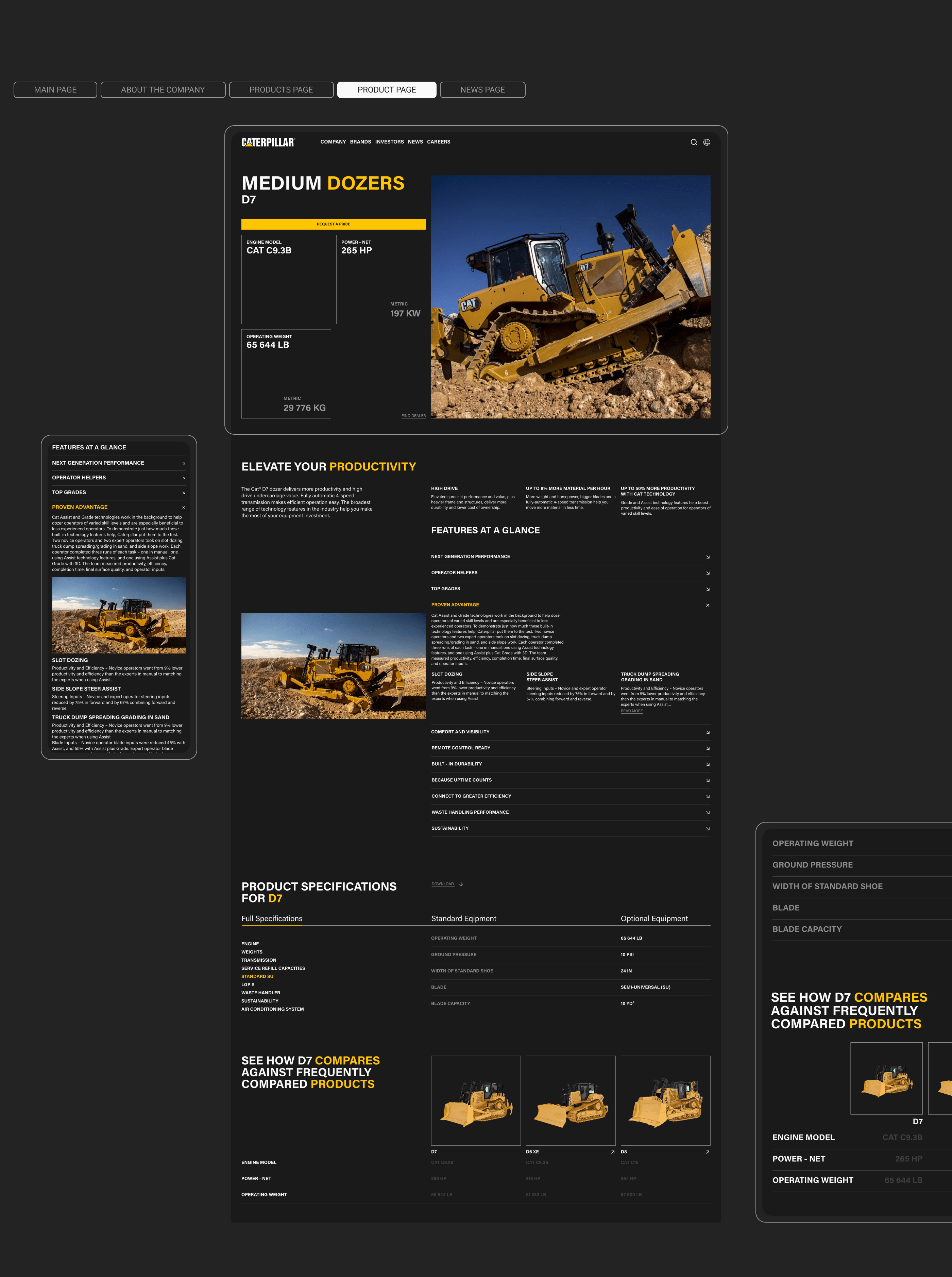 Caterpillar | Corporate website — Изображение №8 — Интерфейсы, Анимация на Dprofile