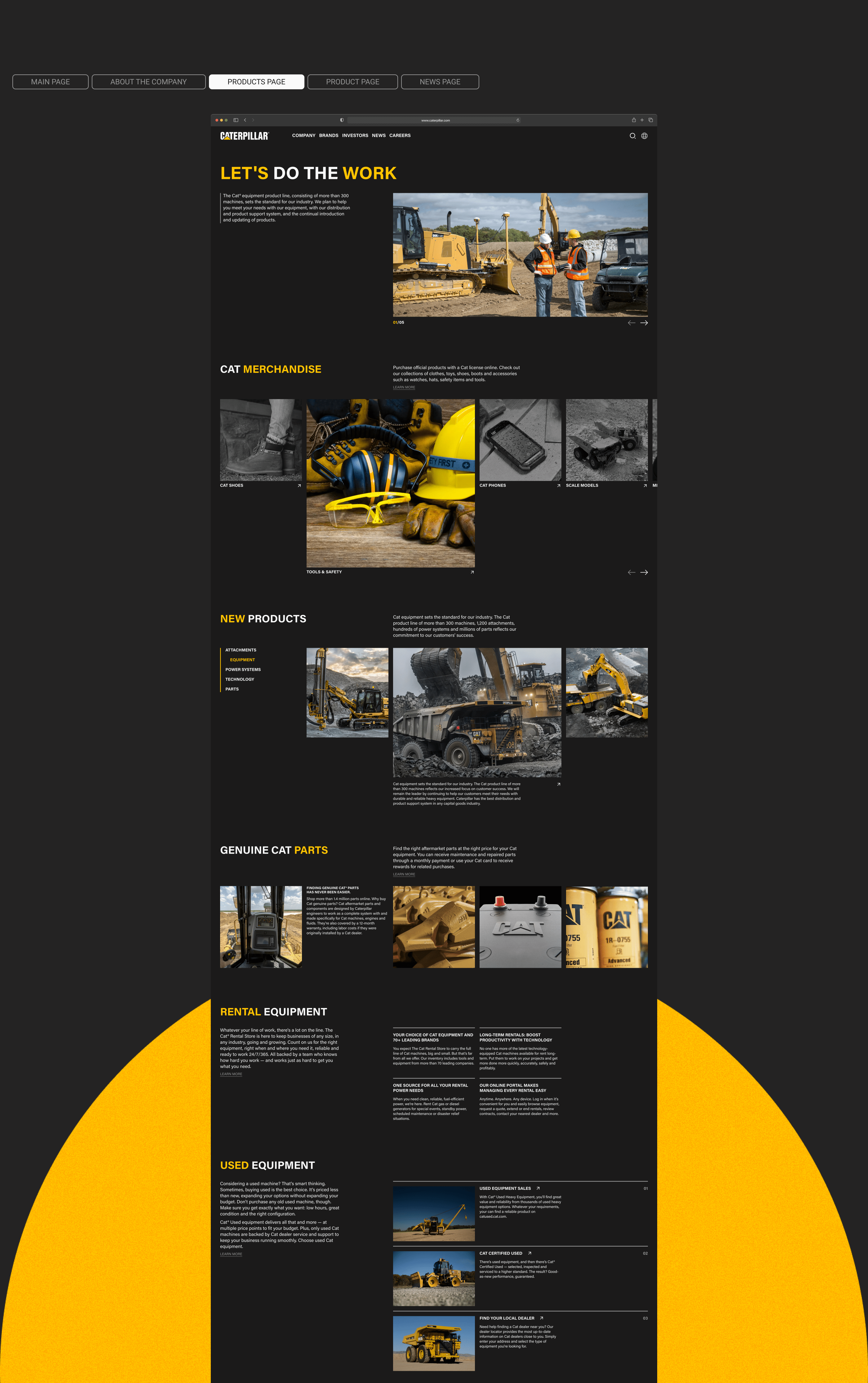 Caterpillar | Corporate website — Изображение №6 — Интерфейсы, Анимация на Dprofile