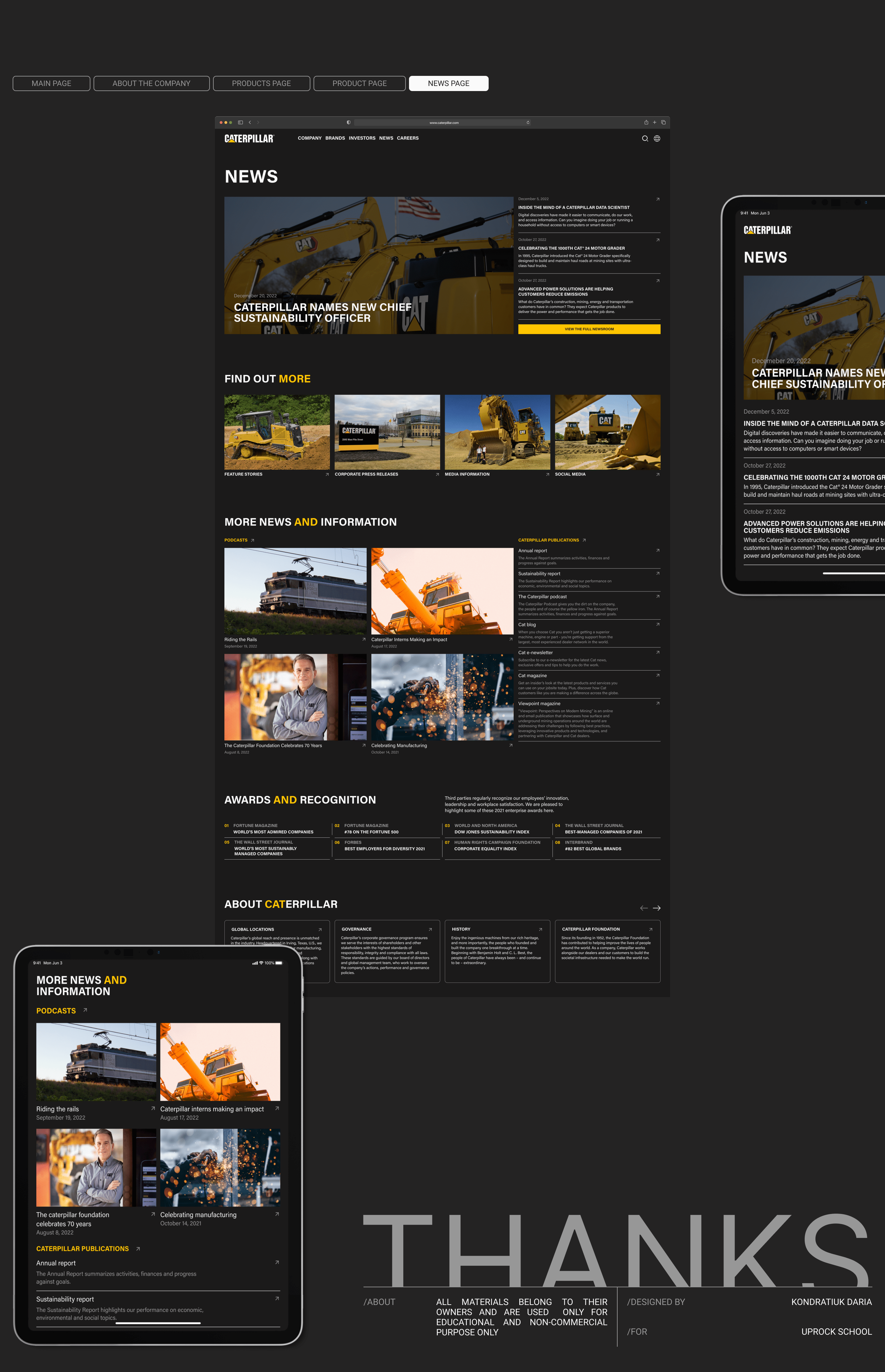 Caterpillar | Corporate website — Изображение №10 — Интерфейсы, Анимация на Dprofile