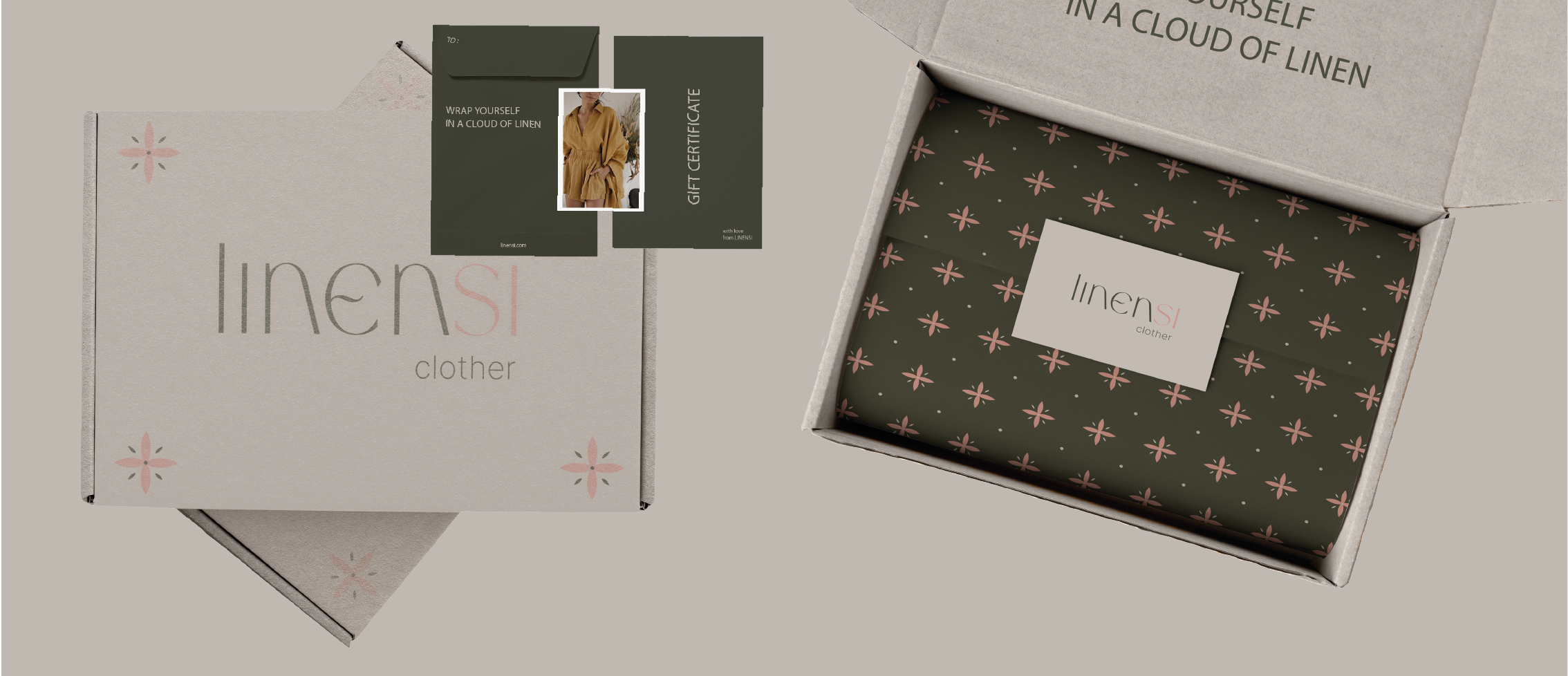 LINENSI | BRAND IDENTITY | ФИРМЕННЫЙ СТИЛЬ | LINEN CLOTHES — Изображение №11 — Брендинг на Dprofile