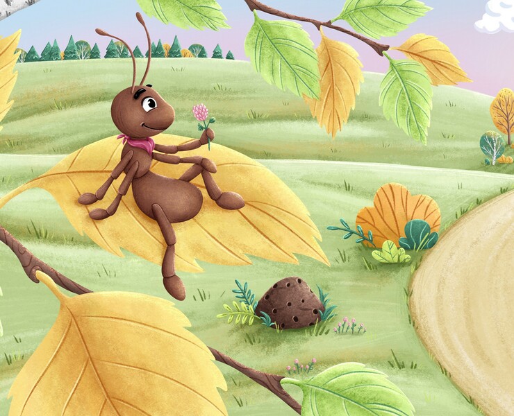 Illustration for a children's book about an ant — Иллюстрация на Dprofile