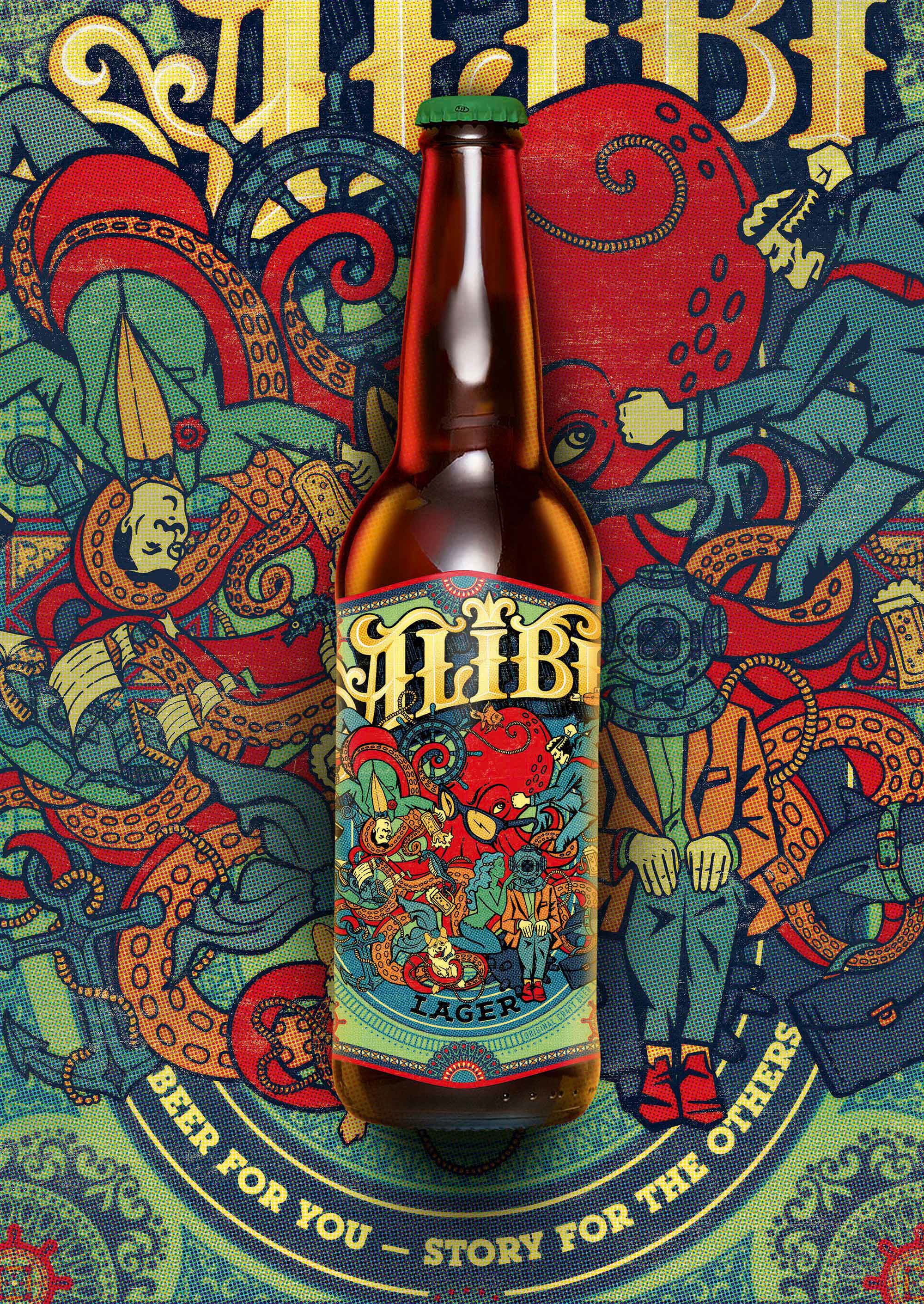 Alibi Beer Packaging — Изображение №8 — Брендинг, Иллюстрация на Dprofile