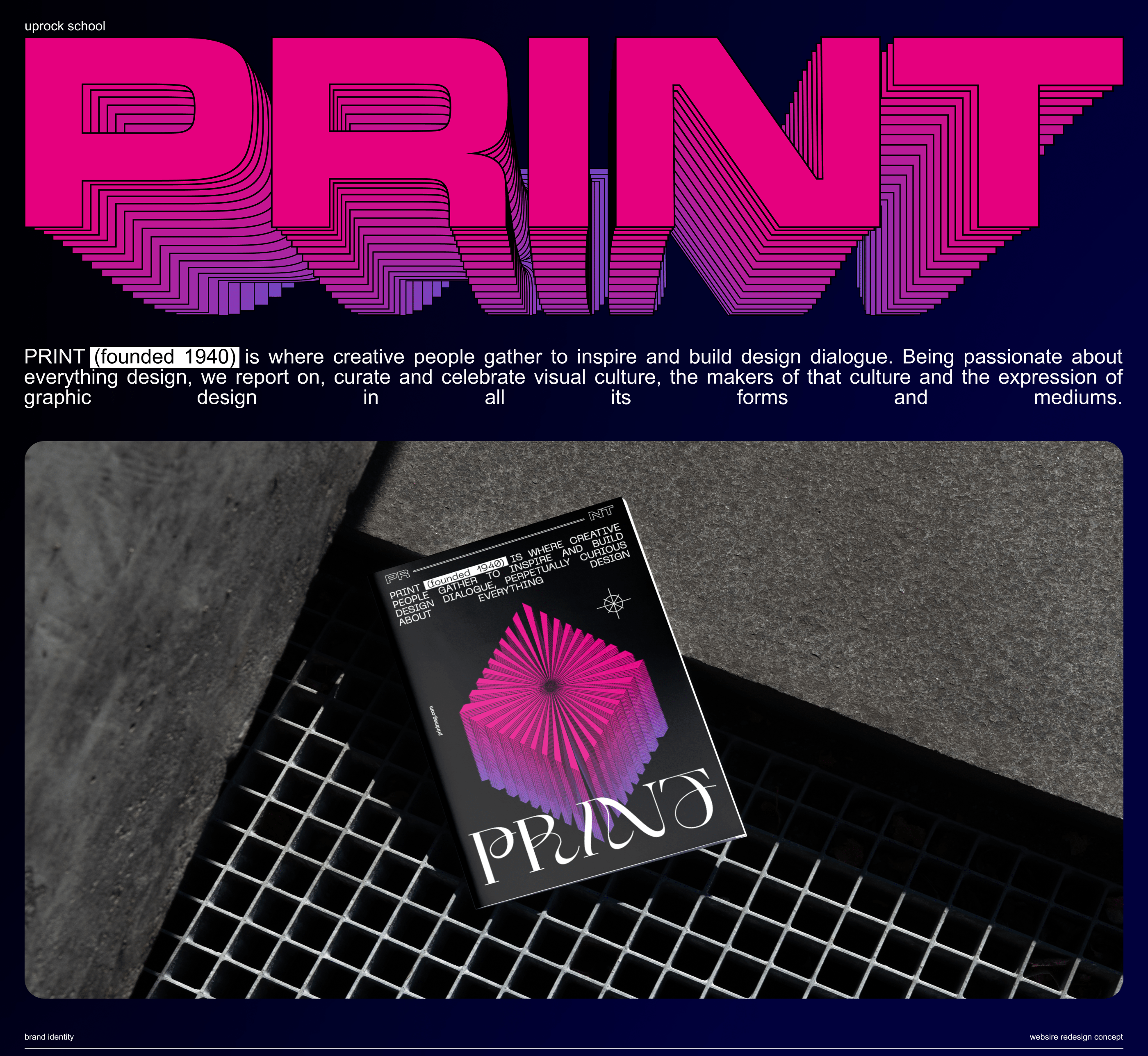 PRINT — Brand identity/Website redesign concept — Изображение №1 — Интерфейсы, Брендинг на Dprofile
