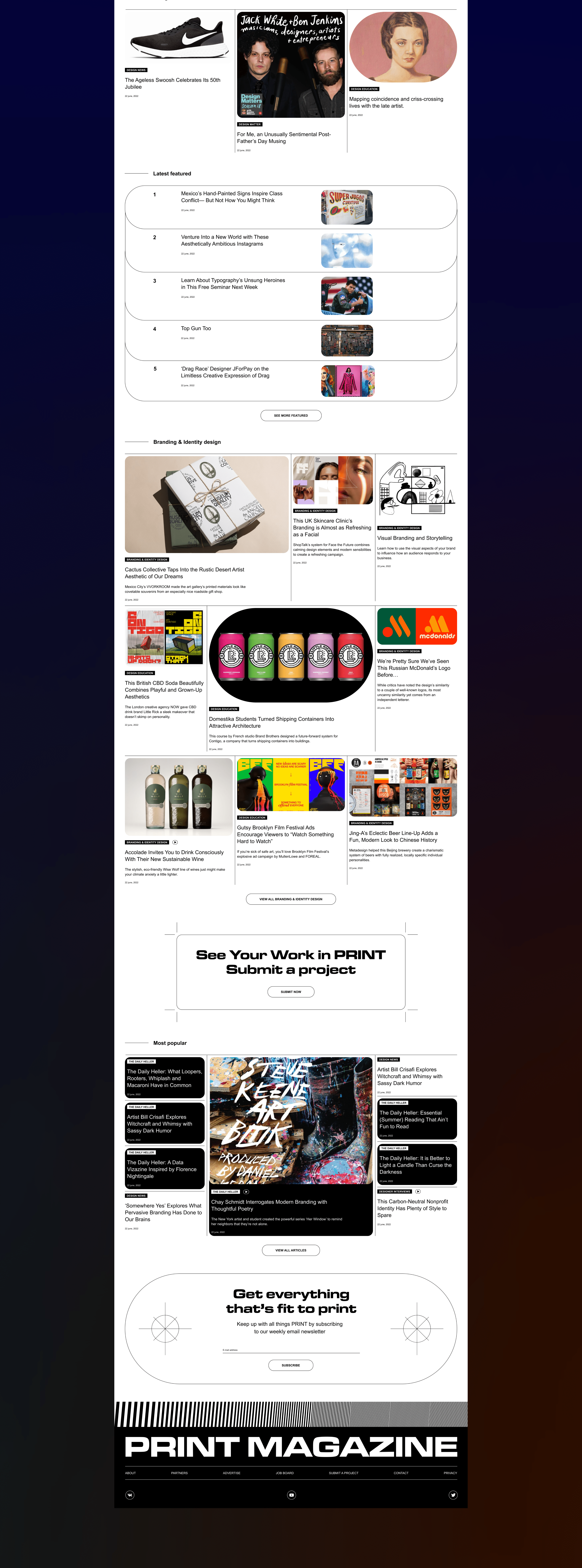 PRINT — Brand identity/Website redesign concept — Изображение №3 — Интерфейсы, Брендинг на Dprofile