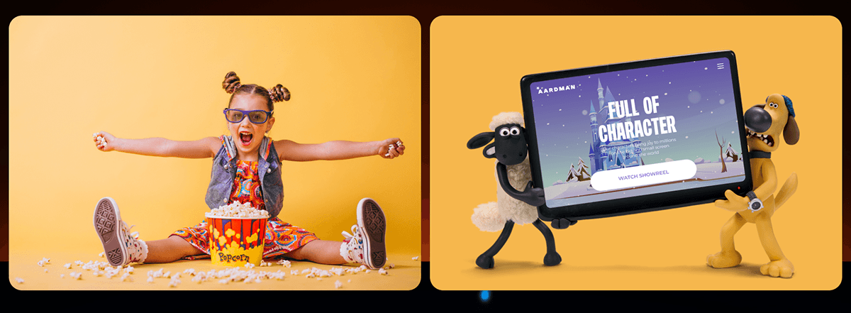 AARDMAN / Corporate website — Изображение №2 — Интерфейсы на Dprofile