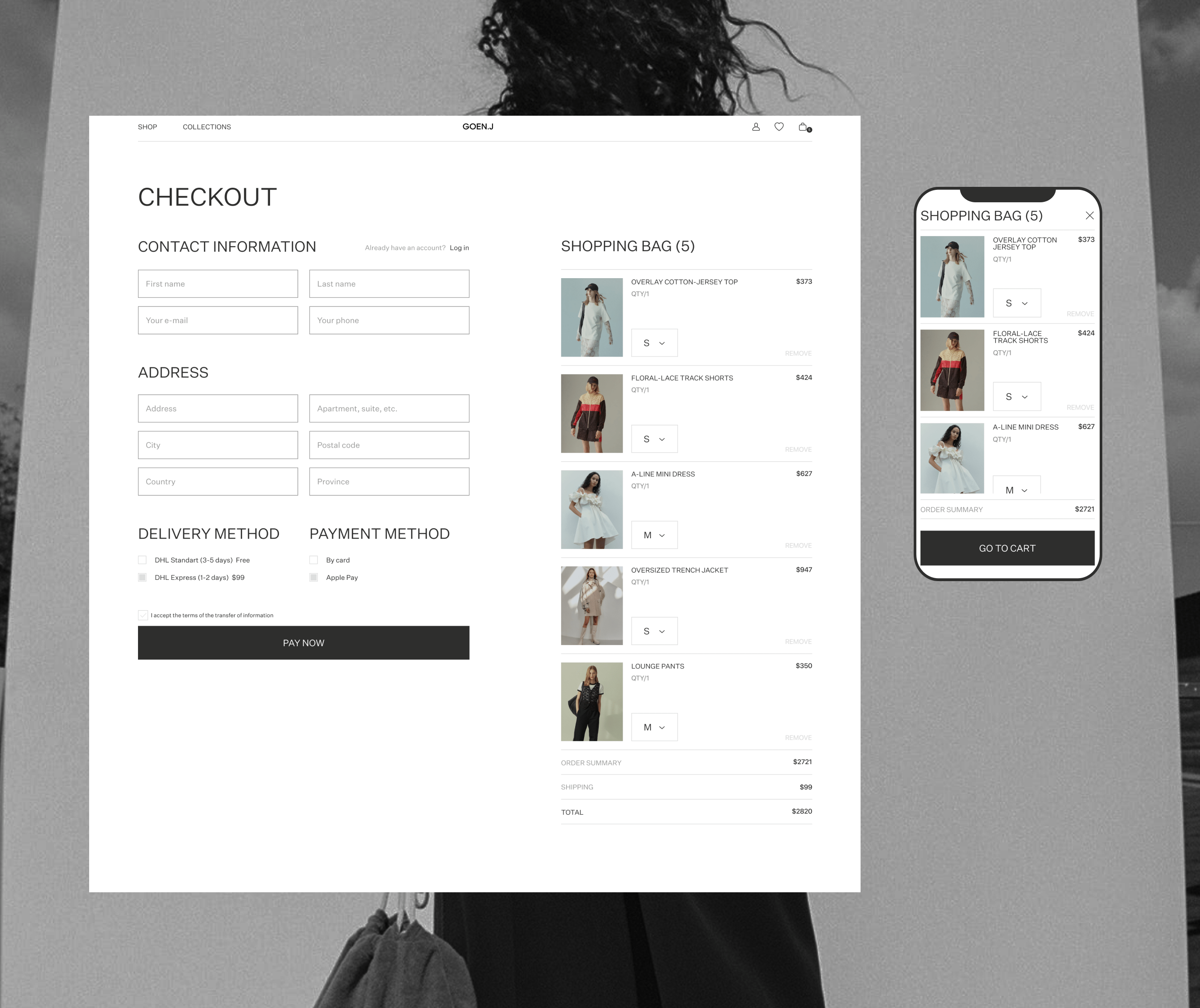 GOEN.J/E-commerce redesign — Изображение №7 — Интерфейсы, Анимация на Dprofile