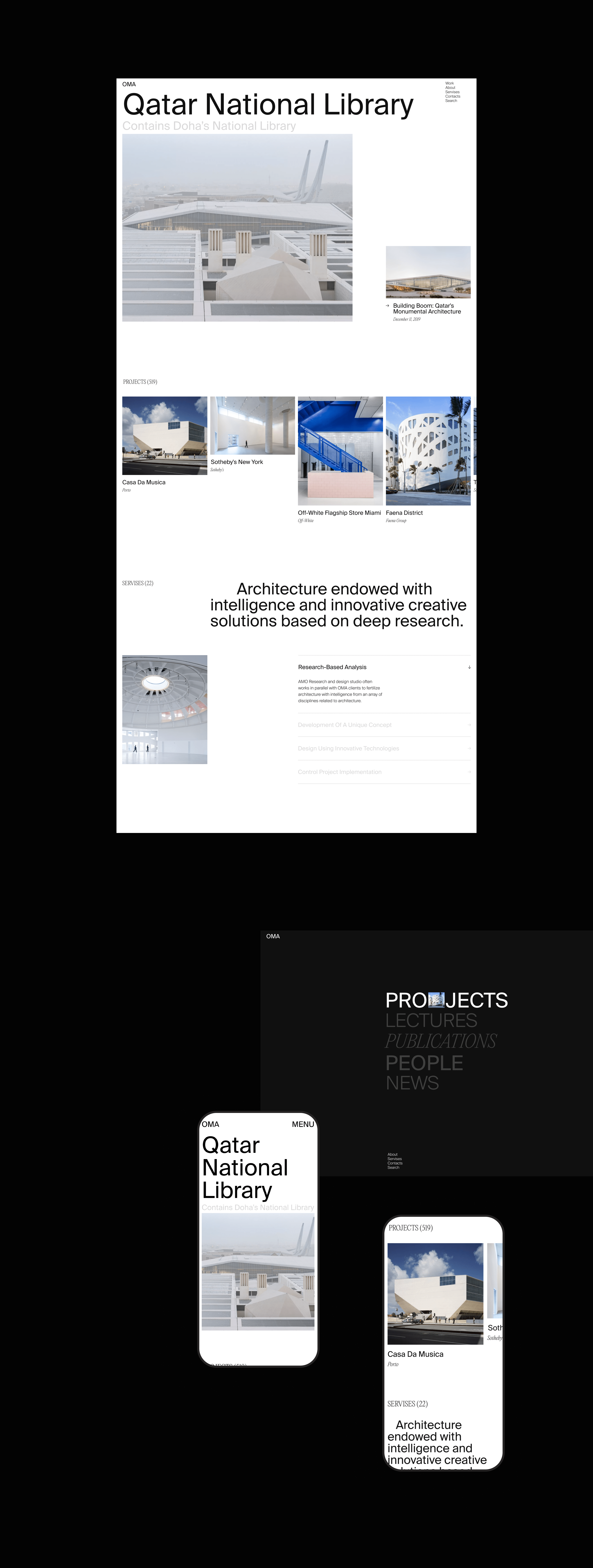 OMA - Website — Изображение №2 — Интерфейсы, Анимация на Dprofile