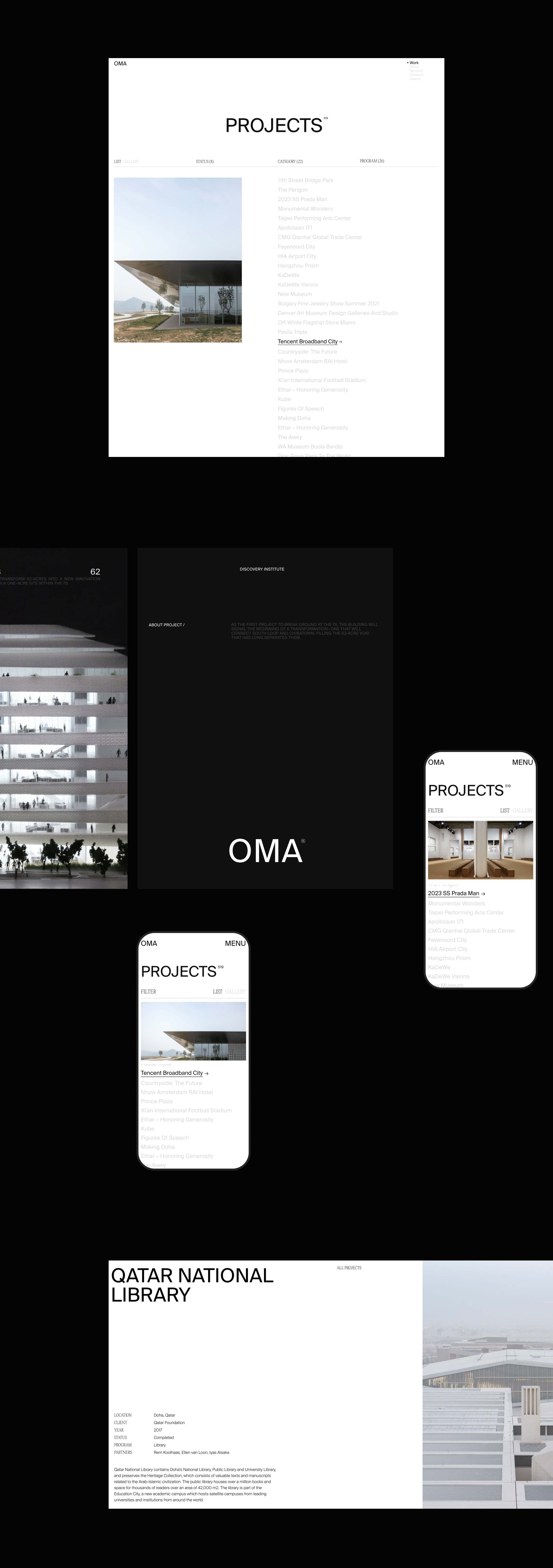 OMA - Website — Изображение №5 — Интерфейсы, Анимация на Dprofile