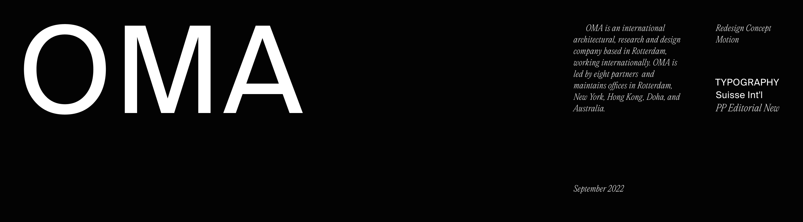 OMA - Website — Изображение №1 — Интерфейсы, Анимация на Dprofile