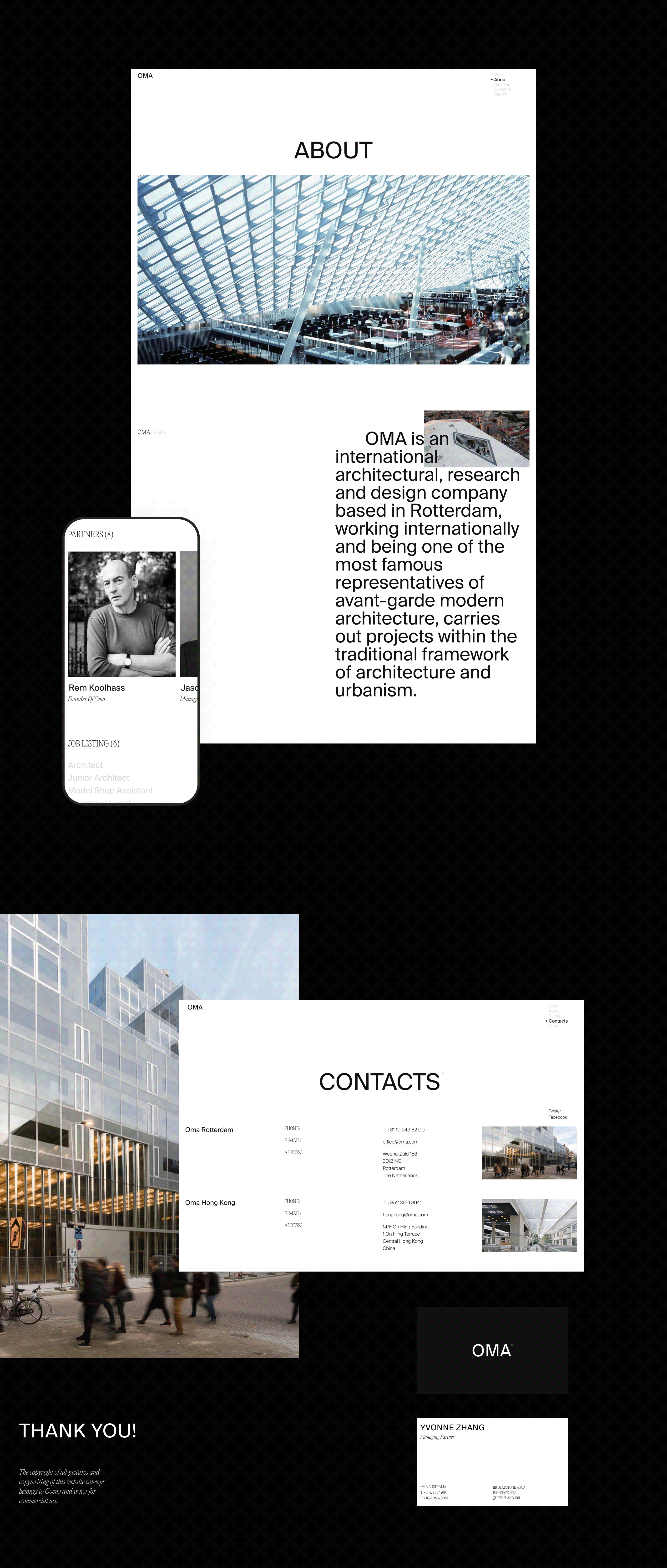 OMA - Website — Изображение №6 — Интерфейсы, Анимация на Dprofile