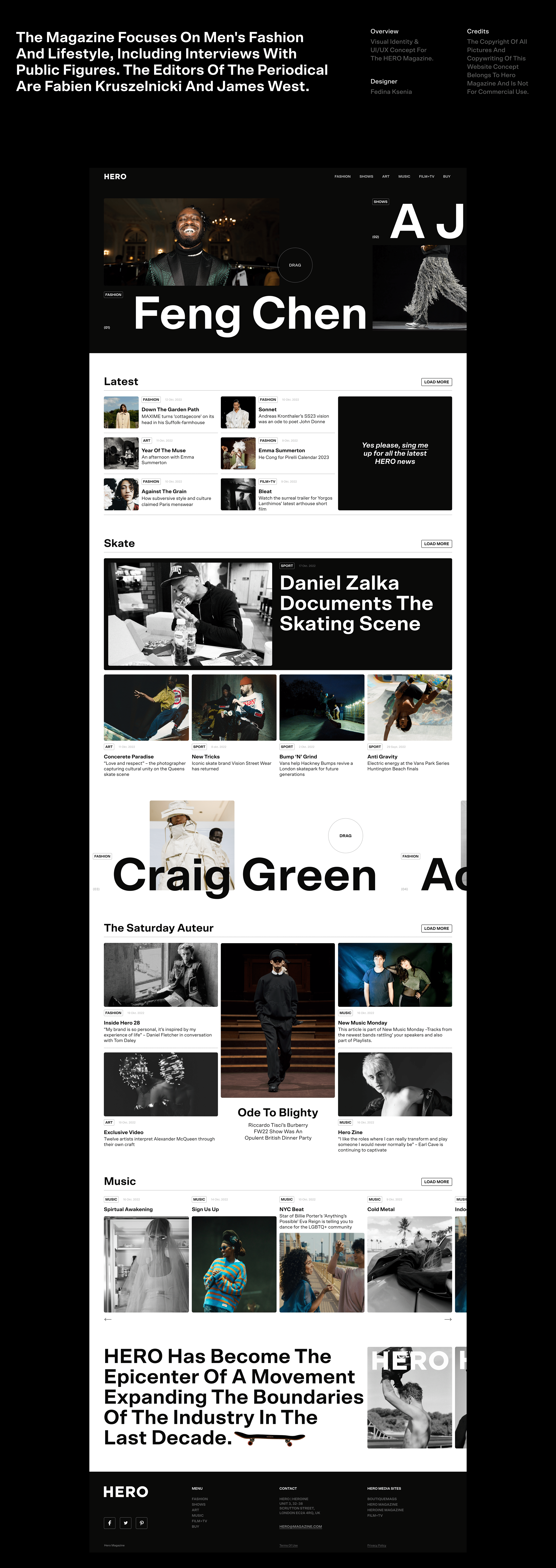 Hero Magazine — redesign concept — Изображение №1 — Интерфейсы, Анимация на Dprofile