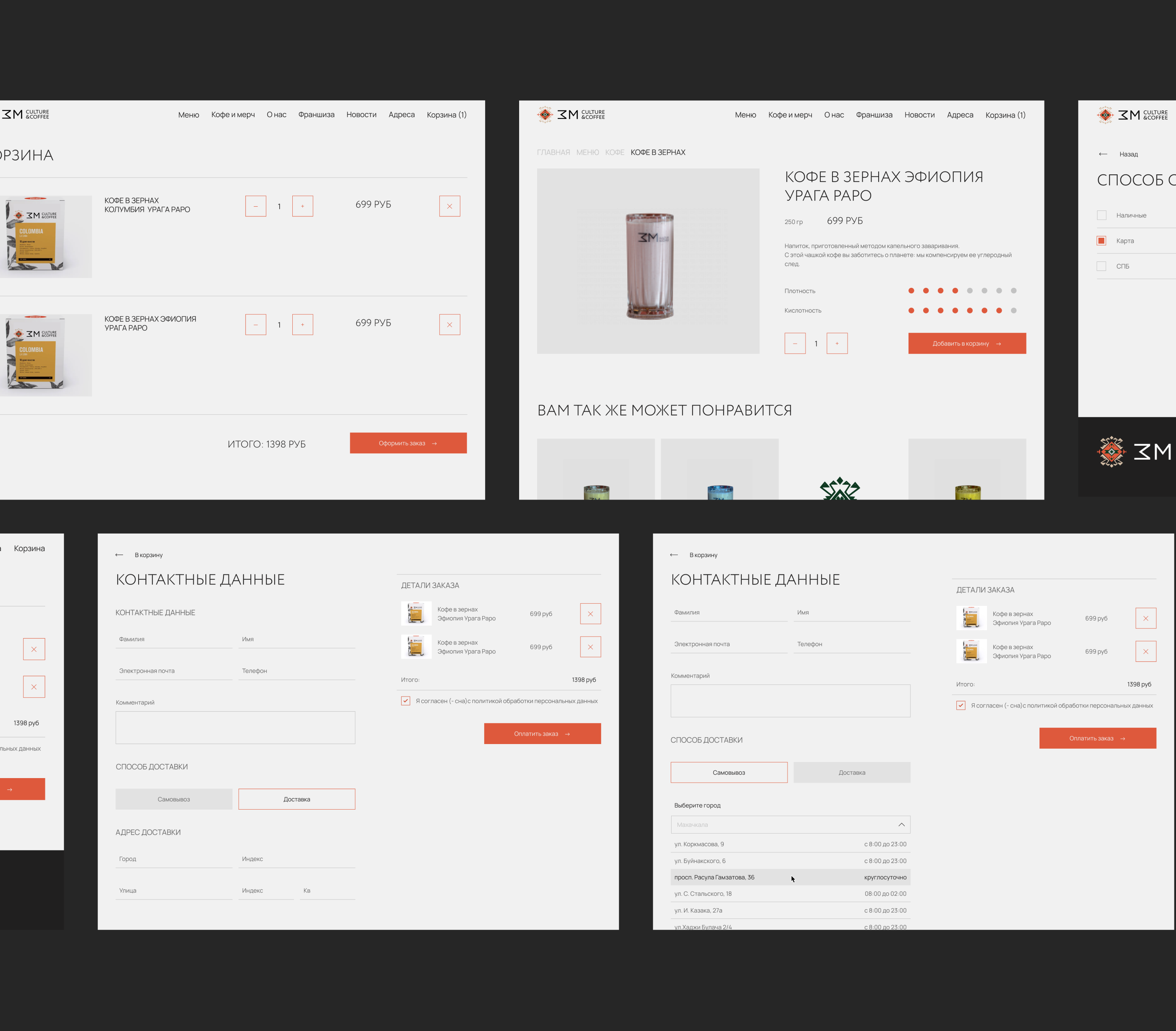 ZM cooffee concepte — Изображение №7 — Интерфейсы на Dprofile
