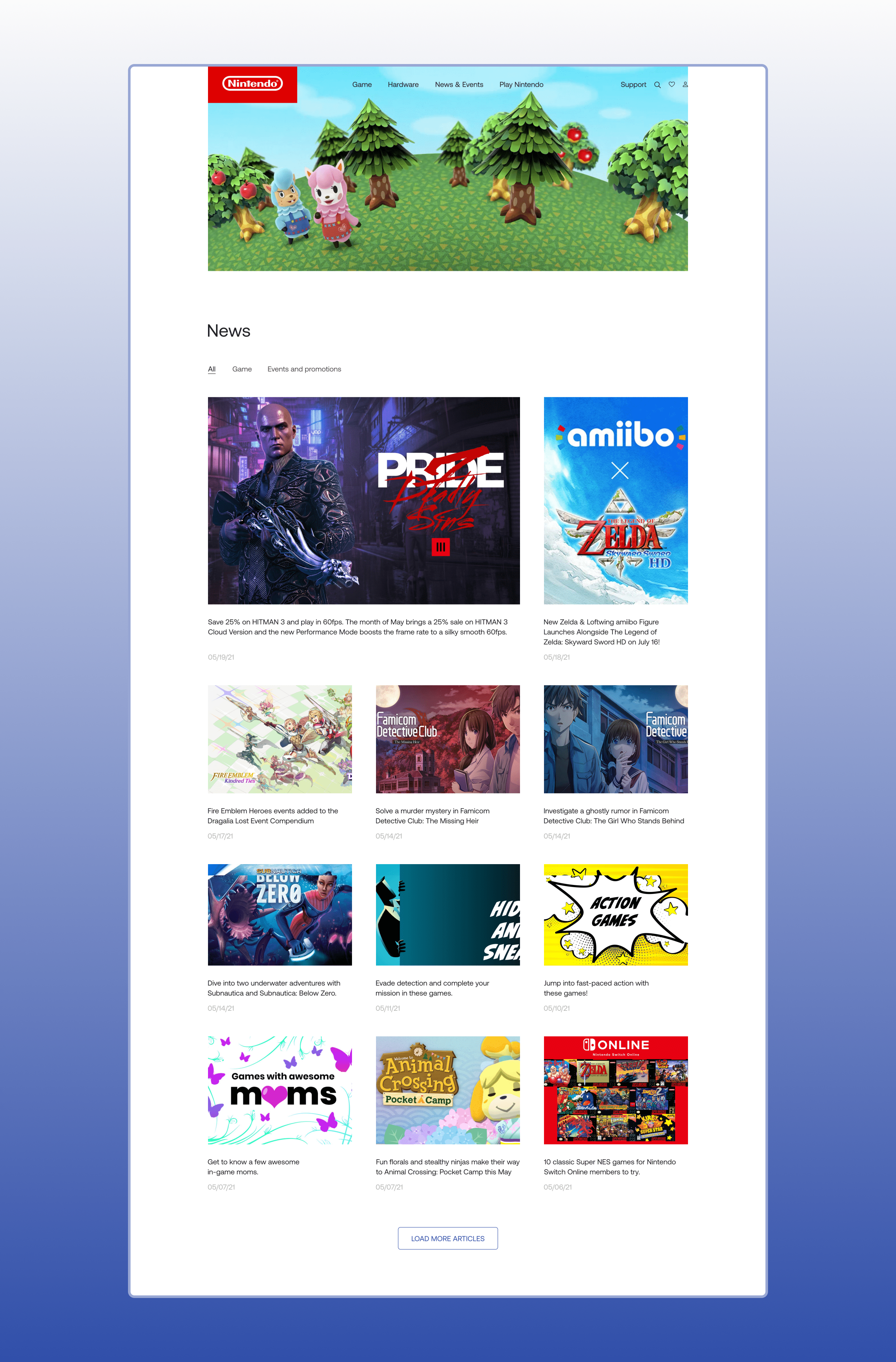 Redesign of the corporate website "Nintendo" — Изображение №19 — Интерфейсы, Иллюстрация, Анимация на Dprofile