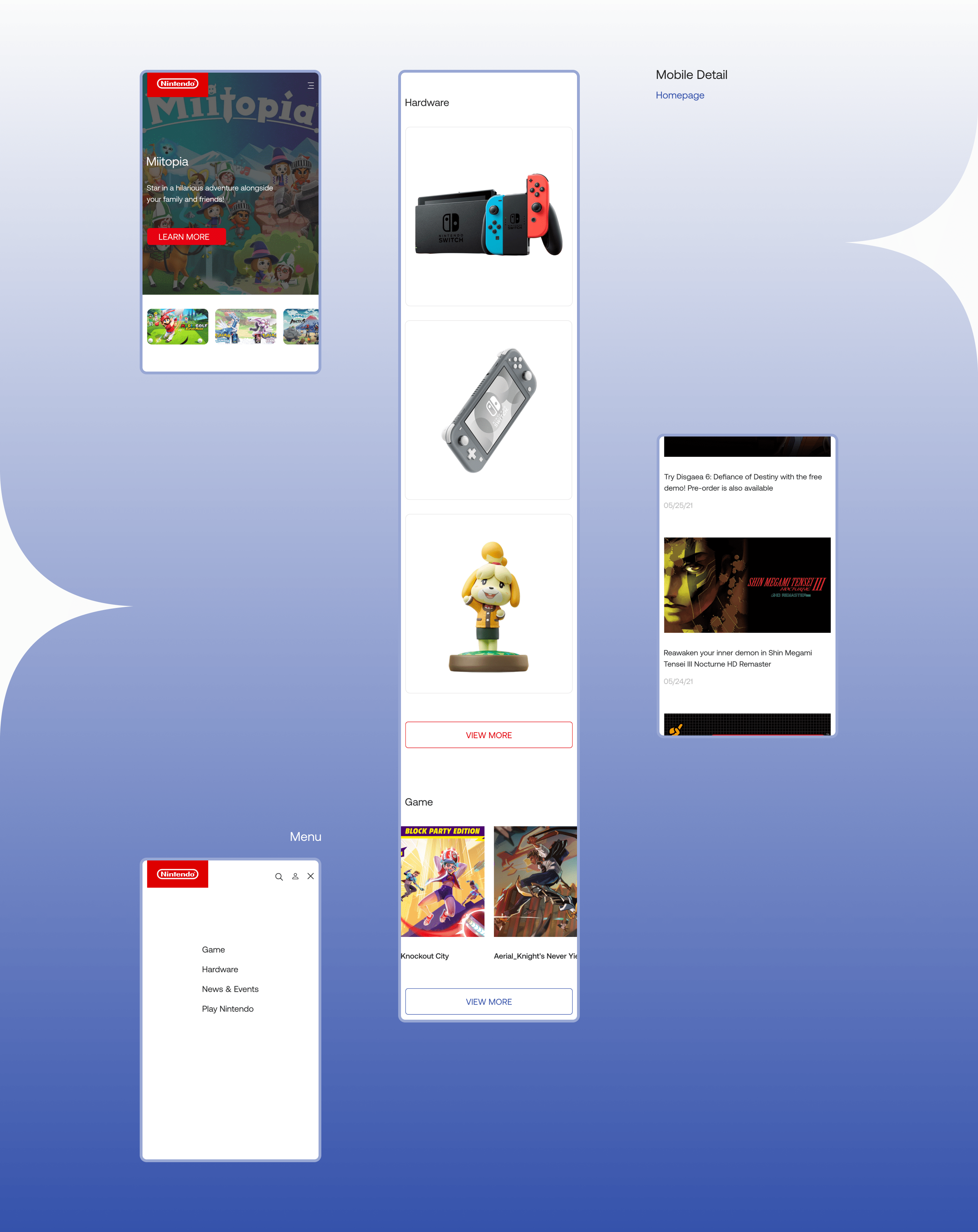 Redesign of the corporate website "Nintendo" — Изображение №7 — Интерфейсы, Иллюстрация, Анимация на Dprofile