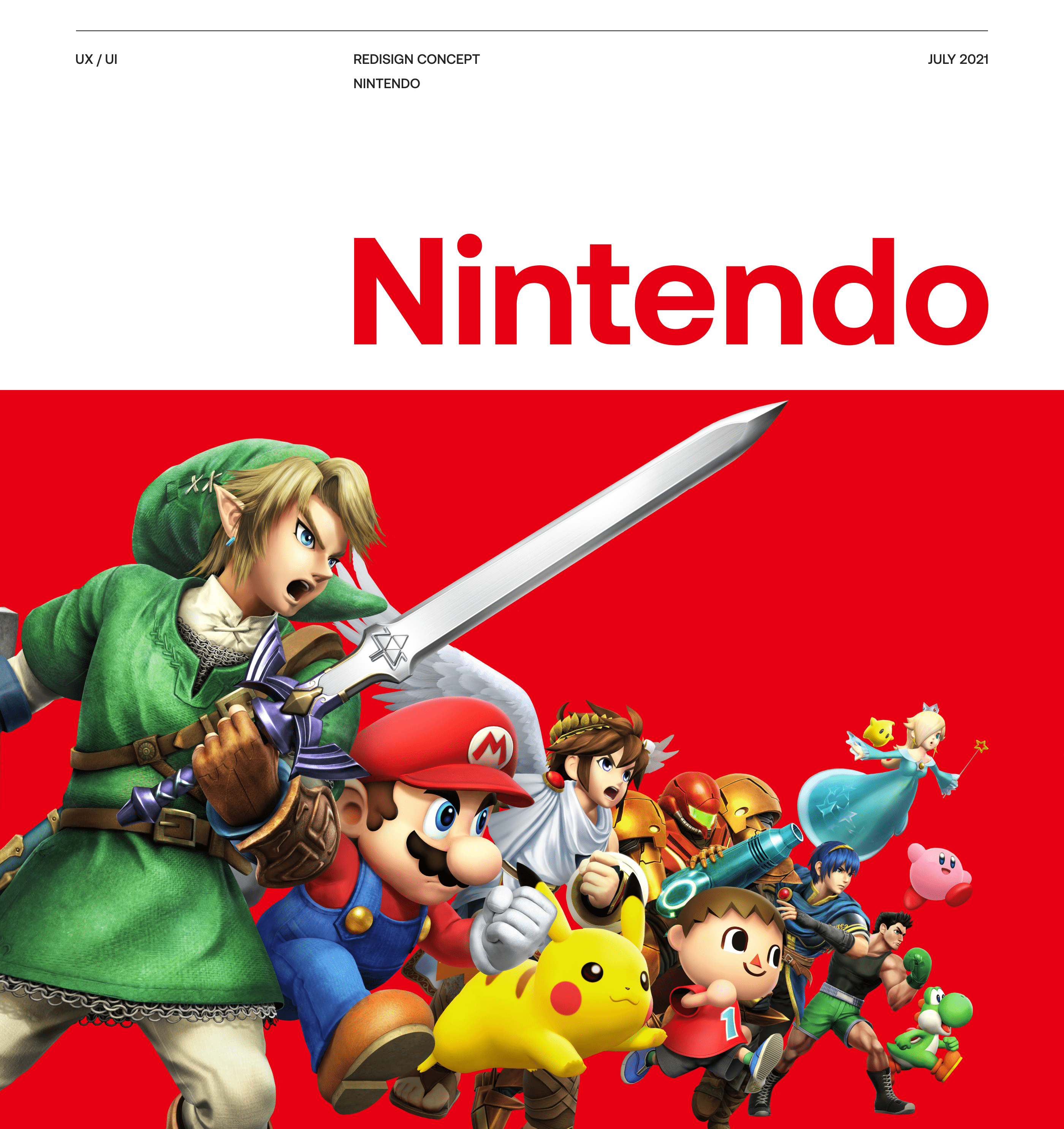 Redesign of the corporate website "Nintendo" — Изображение №1 — Интерфейсы, Иллюстрация, Анимация на Dprofile