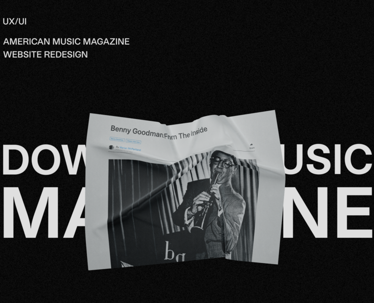 DOWNBEAT MUSIC MAGAZINE — Redesign concept — Интерфейсы, Брендинг, Анимация на Dprofile