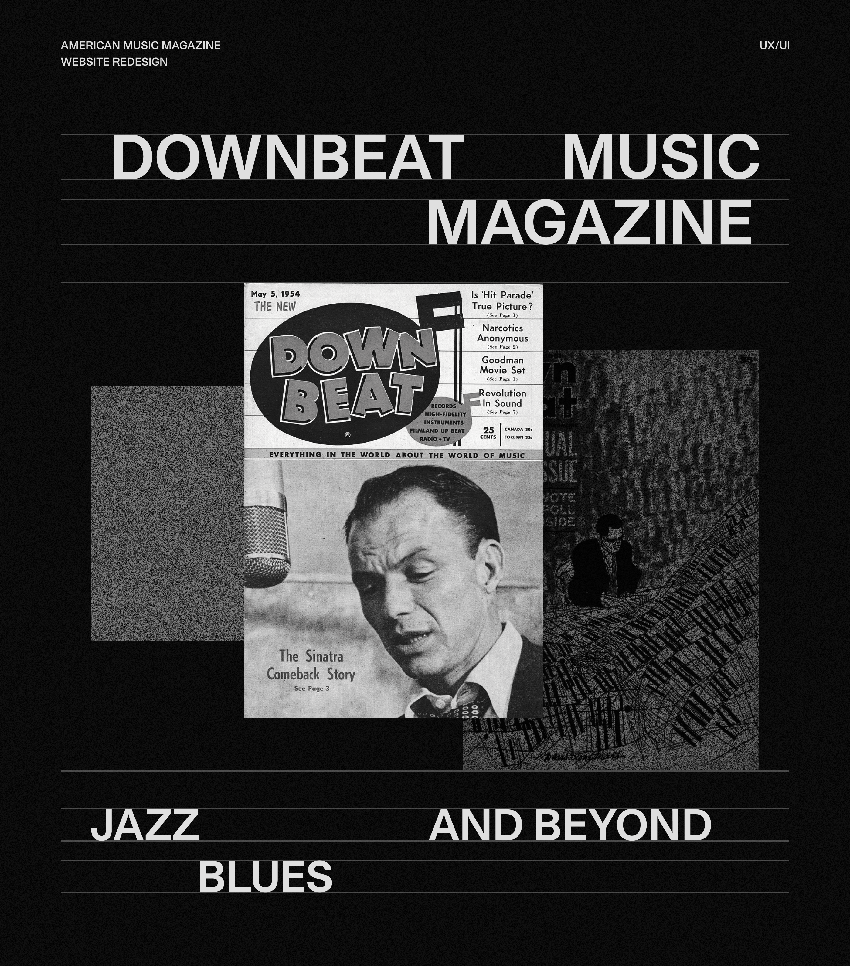 DOWNBEAT MUSIC MAGAZINE — Redesign concept — Изображение №1 — Интерфейсы, Брендинг, Анимация на Dprofile