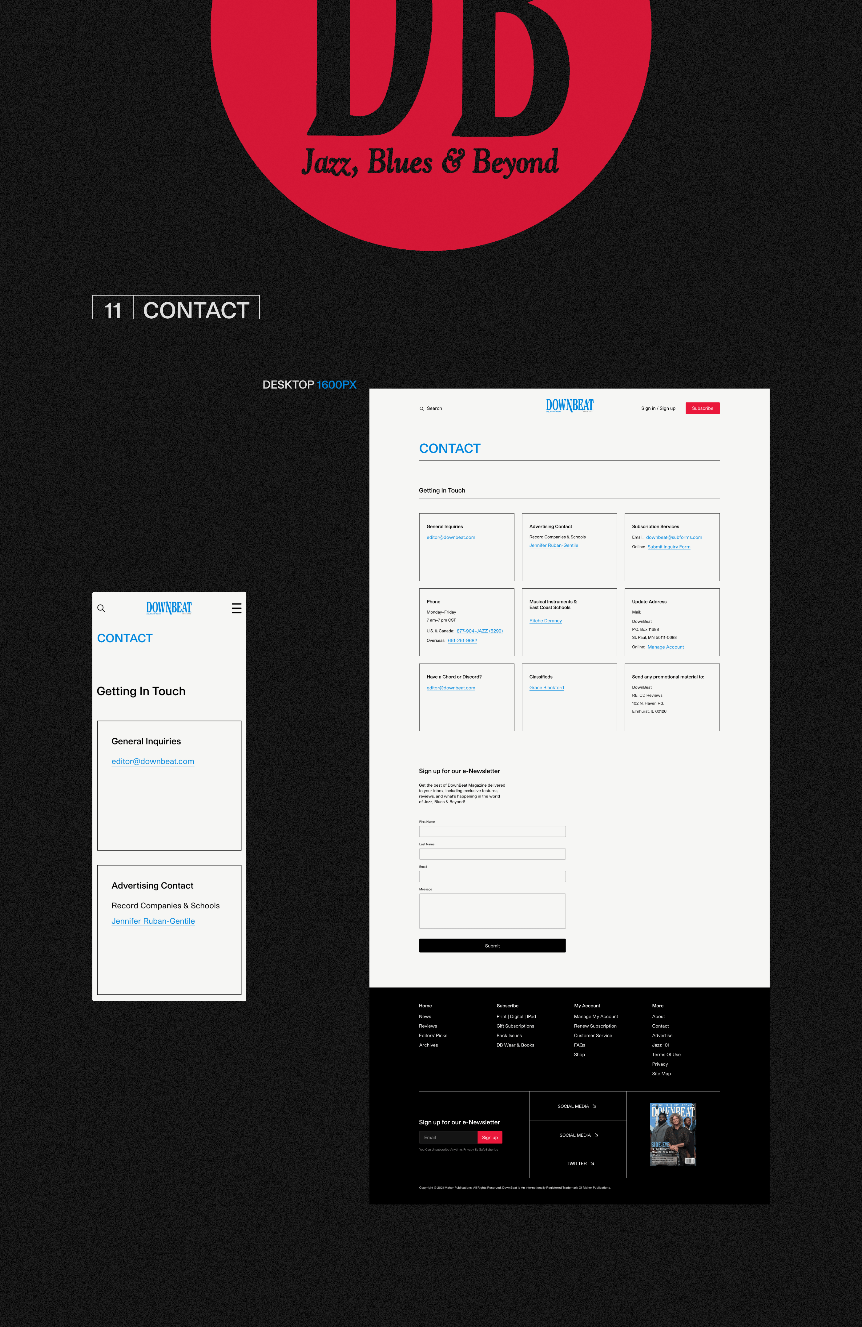 DOWNBEAT MUSIC MAGAZINE — Redesign concept — Изображение №16 — Интерфейсы, Брендинг, Анимация на Dprofile