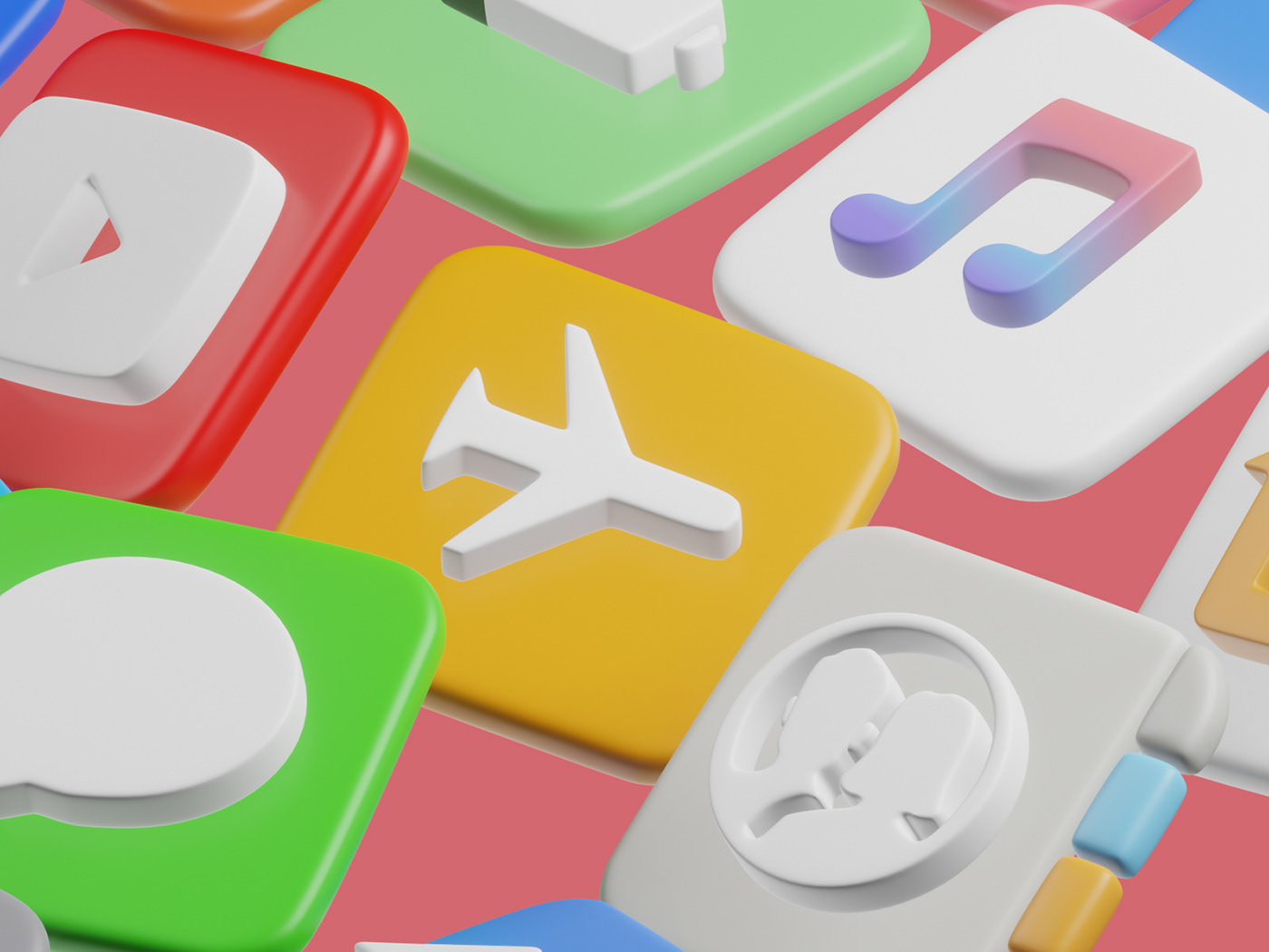 3D icons. Иконки социальных сетей. — Изображение №7 — 3D, Анимация на Dprofile