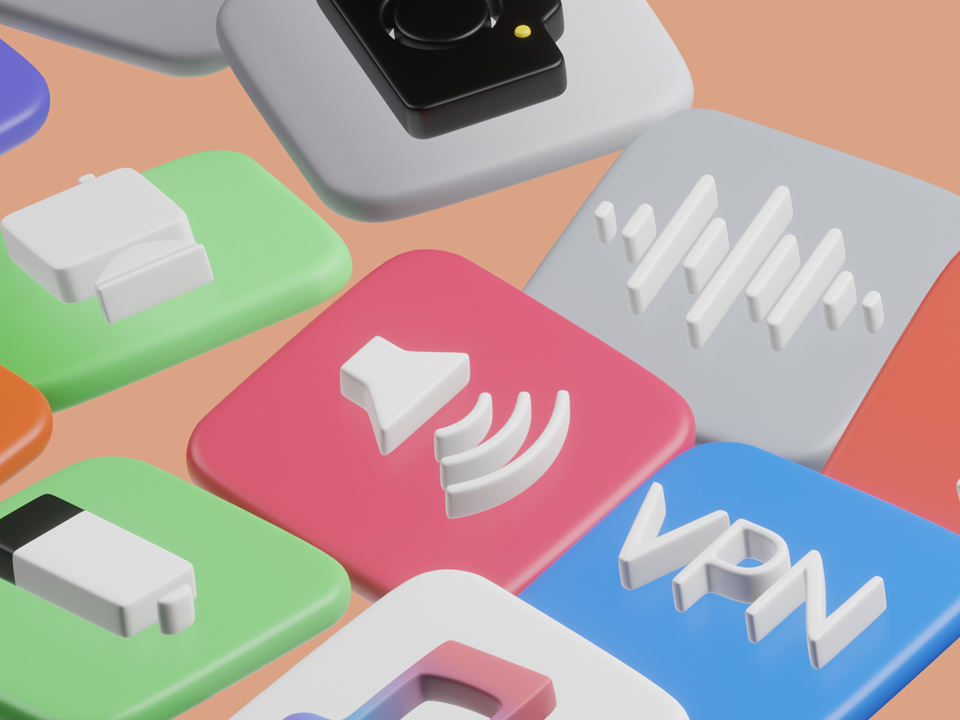 3D icons. Иконки социальных сетей. — Изображение №13 — 3D, Анимация на Dprofile