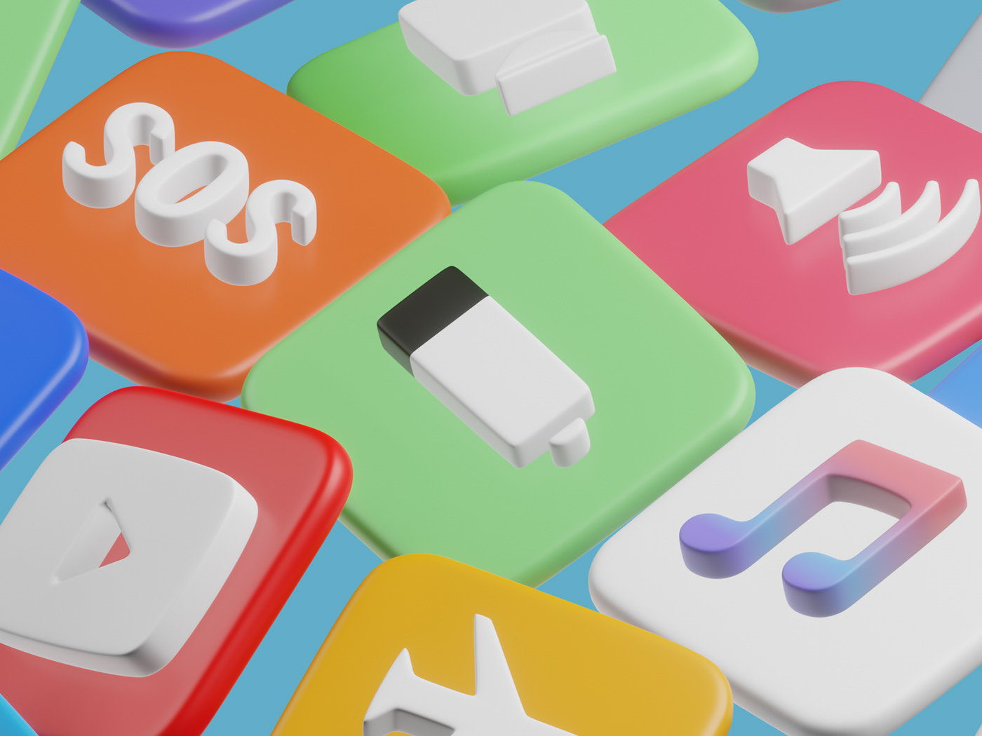 3D icons. Иконки социальных сетей. — Изображение №3 — 3D, Анимация на Dprofile