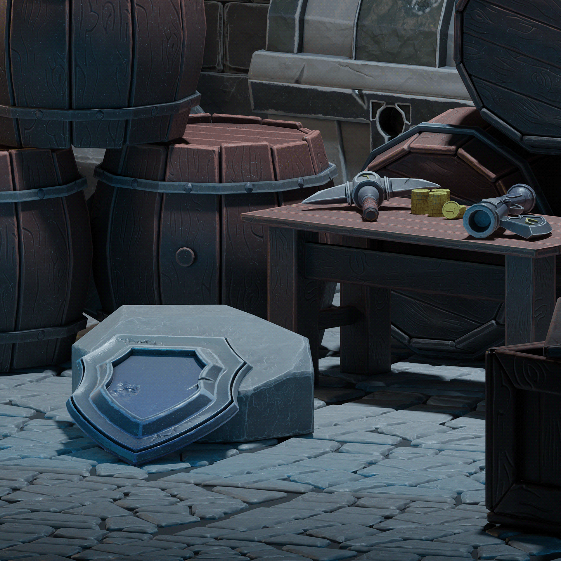 3D Lowpoly props for Dwarves. Пропсы для жилища гномов — Изображение №3 — Иллюстрация, 3D на Dprofile