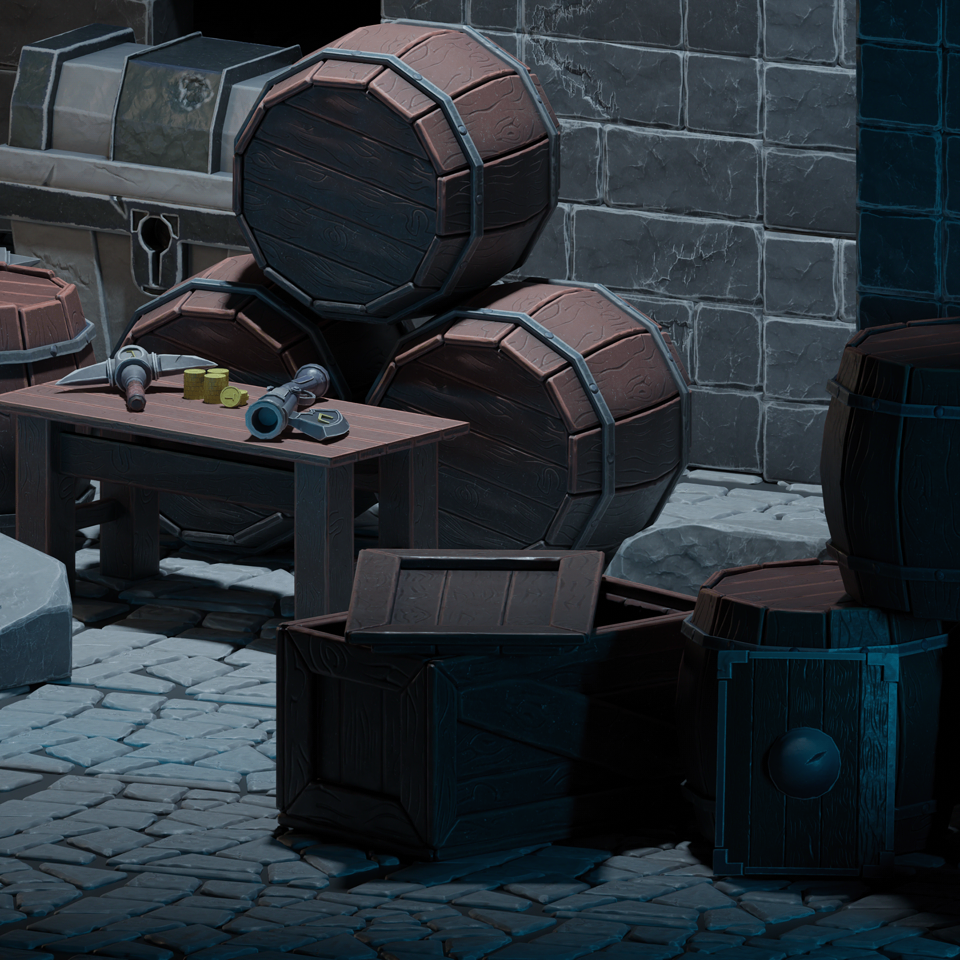 3D Lowpoly props for Dwarves. Пропсы для жилища гномов — Изображение №5 — Иллюстрация, 3D на Dprofile