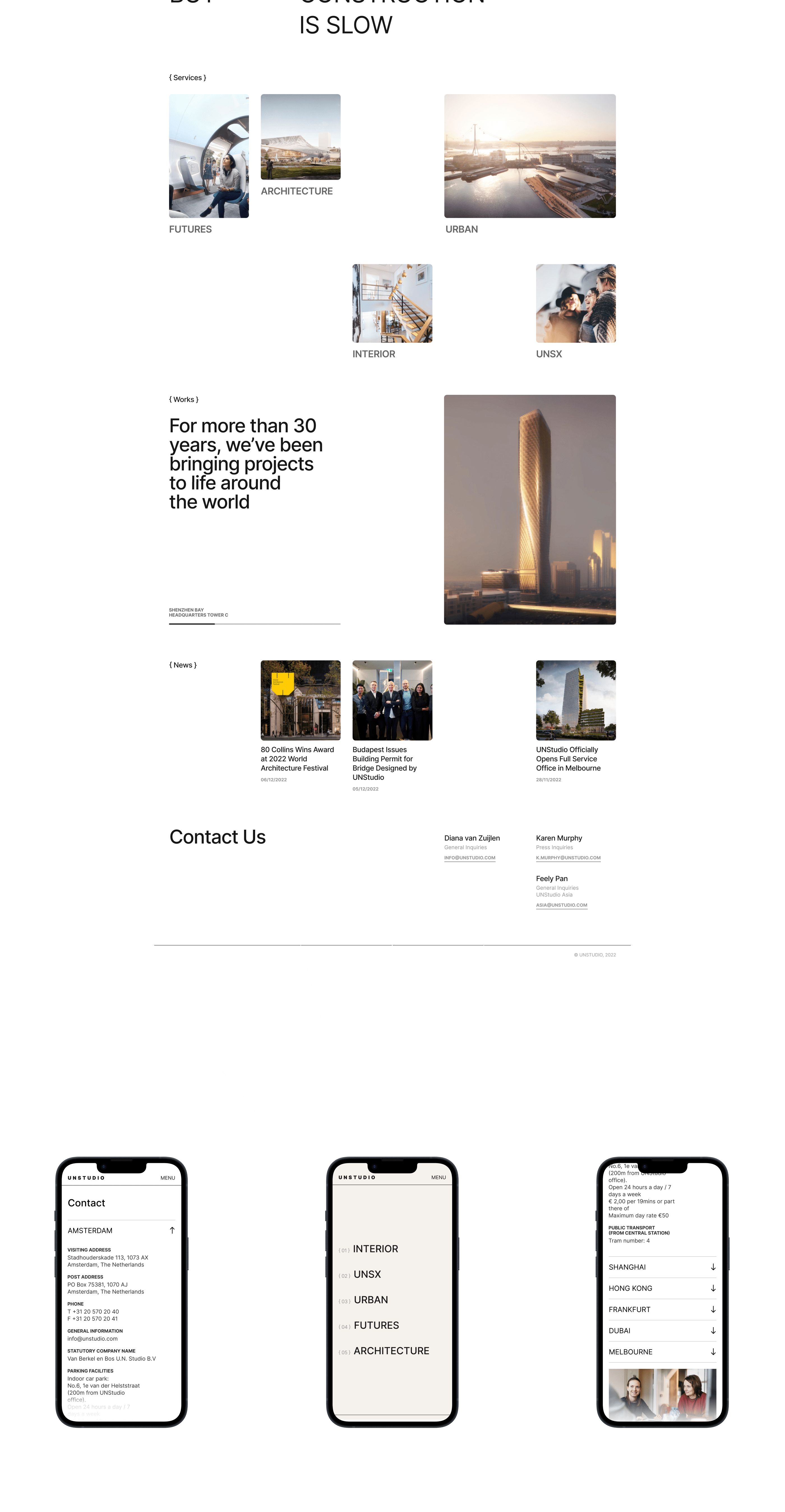 UNStudio website — Изображение №3 — Интерфейсы на Dprofile