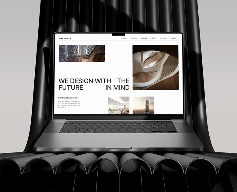 UNStudio website — Интерфейсы на Dprofile