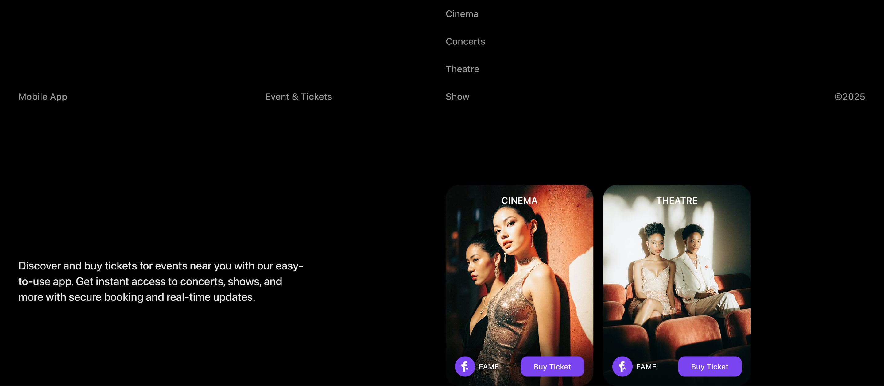 Events Affiche Mobile App - Product Design & UI UX — Изображение №2 — Интерфейсы на Dprofile