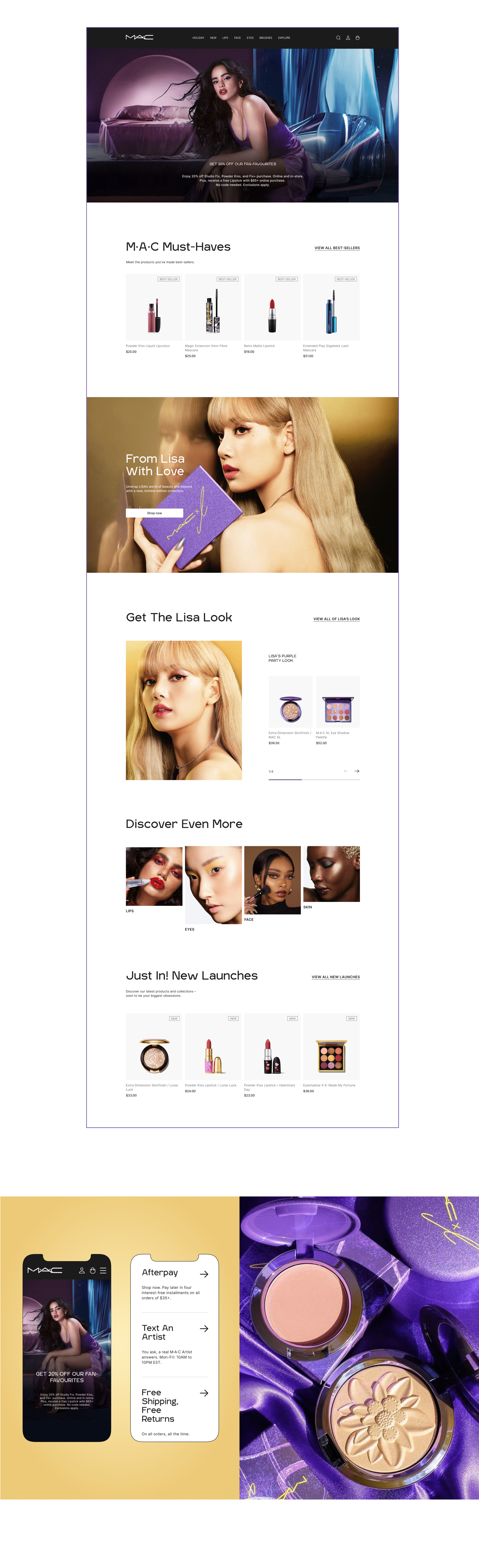 MAC cosmetics — e-commerce website redesign — Изображение №3 — Интерфейсы на Dprofile