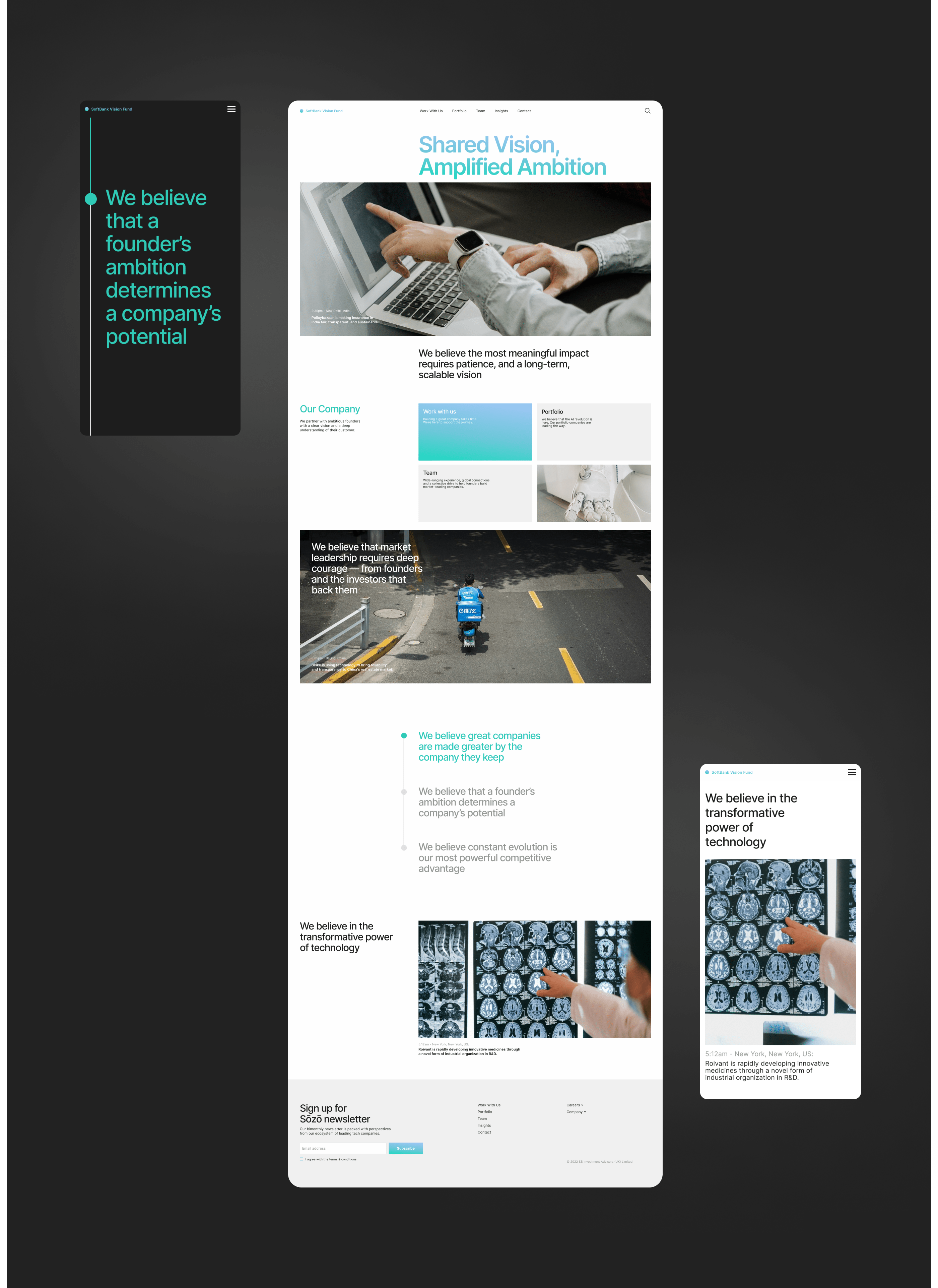 SoftBank Vision Fund — corporate website — Изображение №2 — Интерфейсы на Dprofile