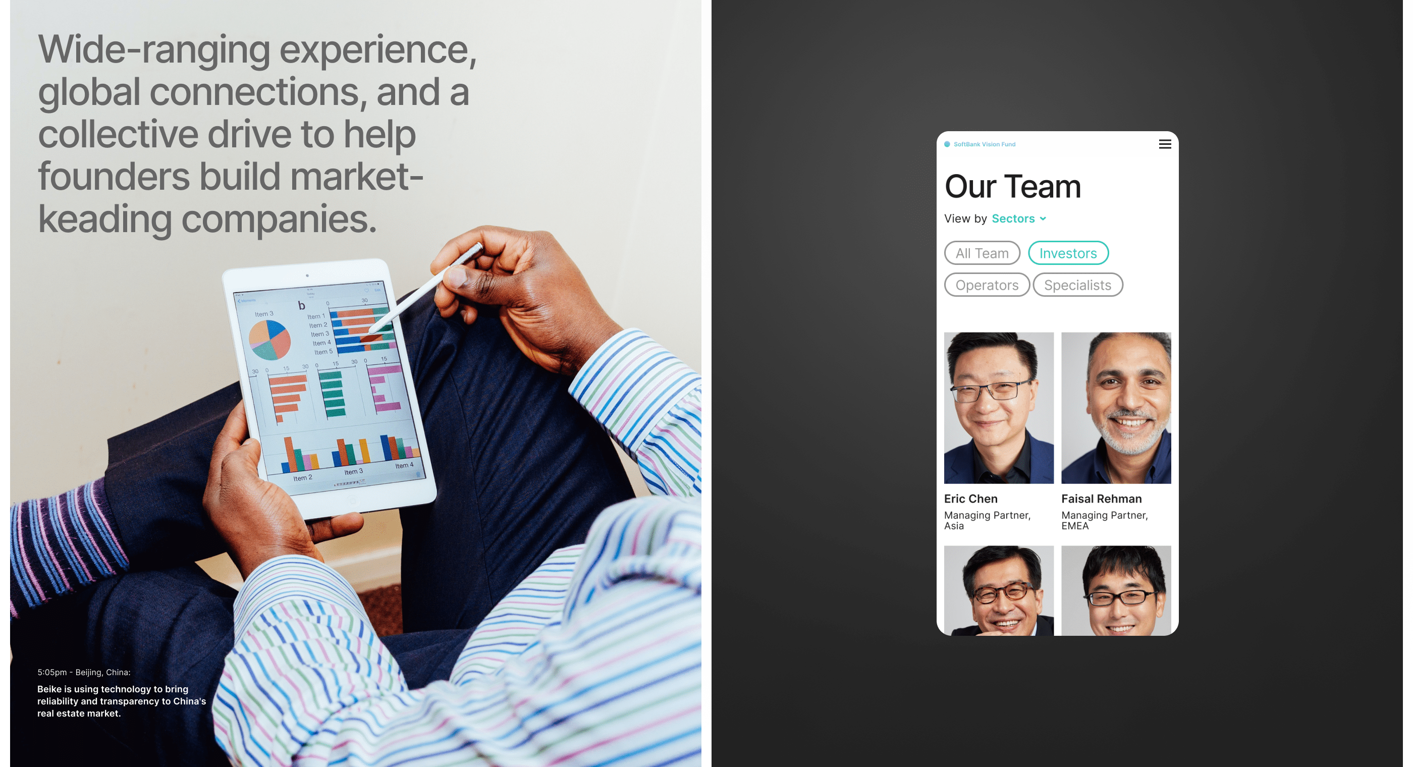 SoftBank Vision Fund — corporate website — Изображение №7 — Интерфейсы на Dprofile