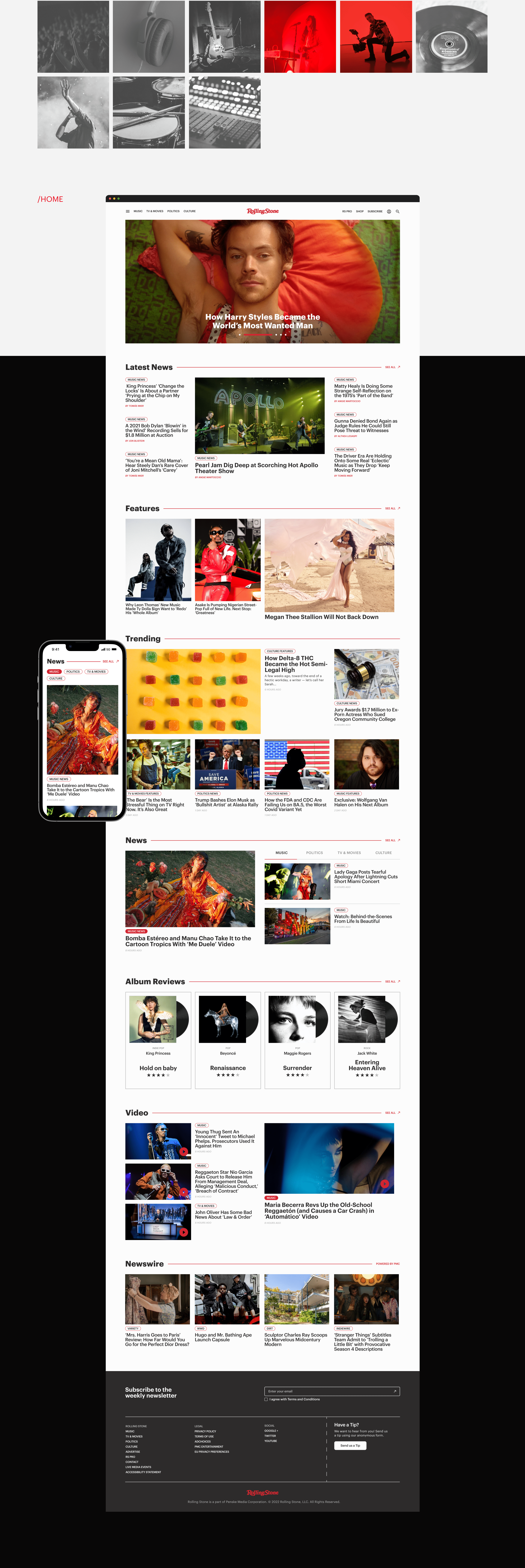 Rolling Stone - news website redesign — Изображение №2 — Интерфейсы на Dprofile