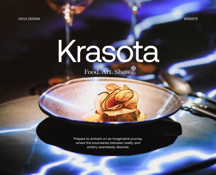 KRASOTA — landing for restaurant — Интерфейсы на Dprofile