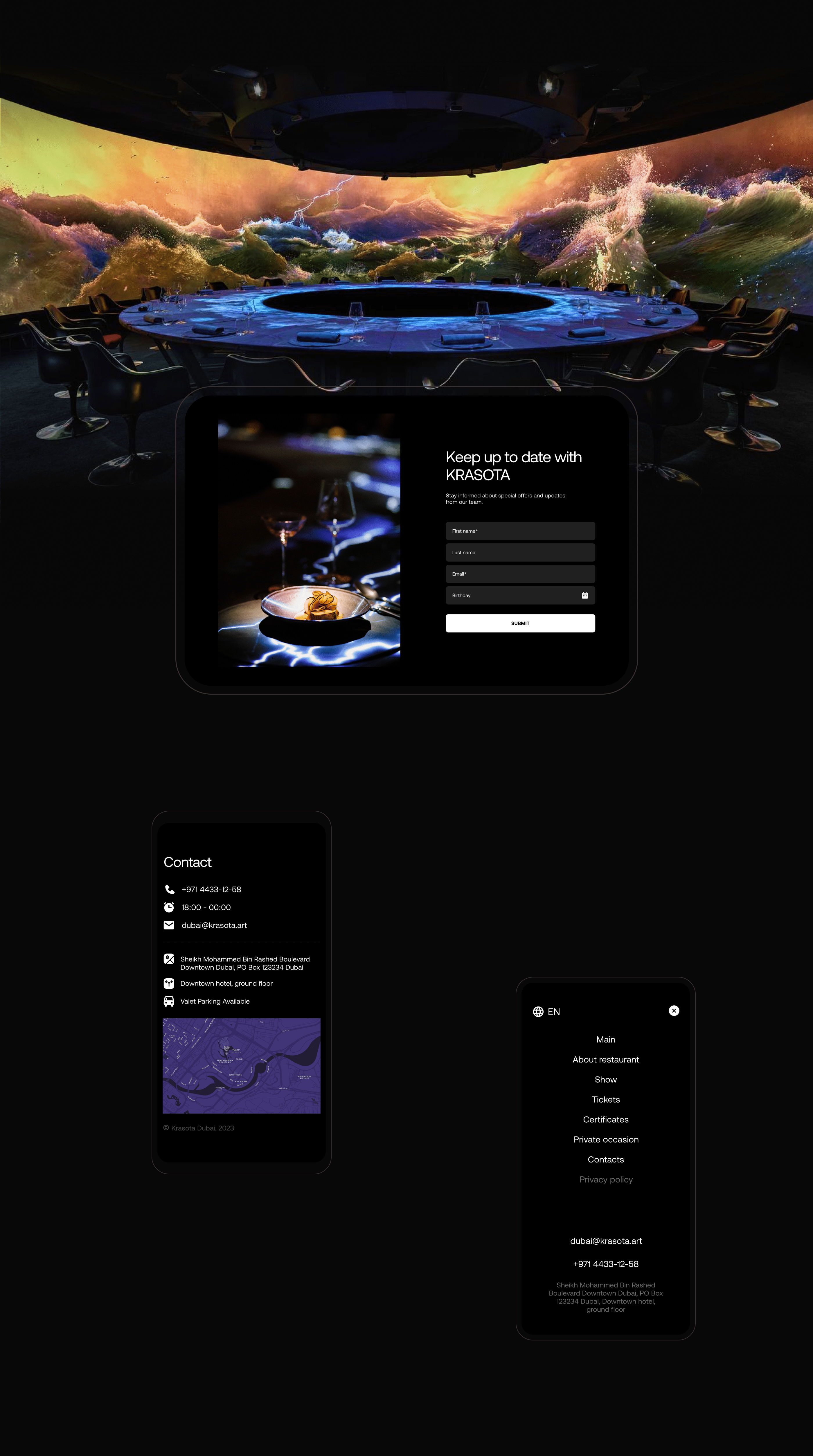 KRASOTA — landing for restaurant — Изображение №7 — Интерфейсы на Dprofile