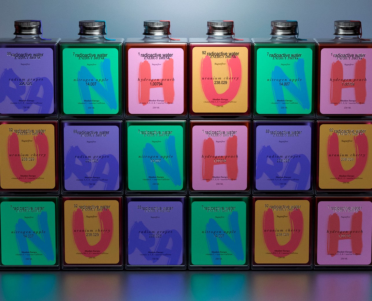 energy drink | radioactive-water | packaging & branding — Брендинг, 3D на Dprofile