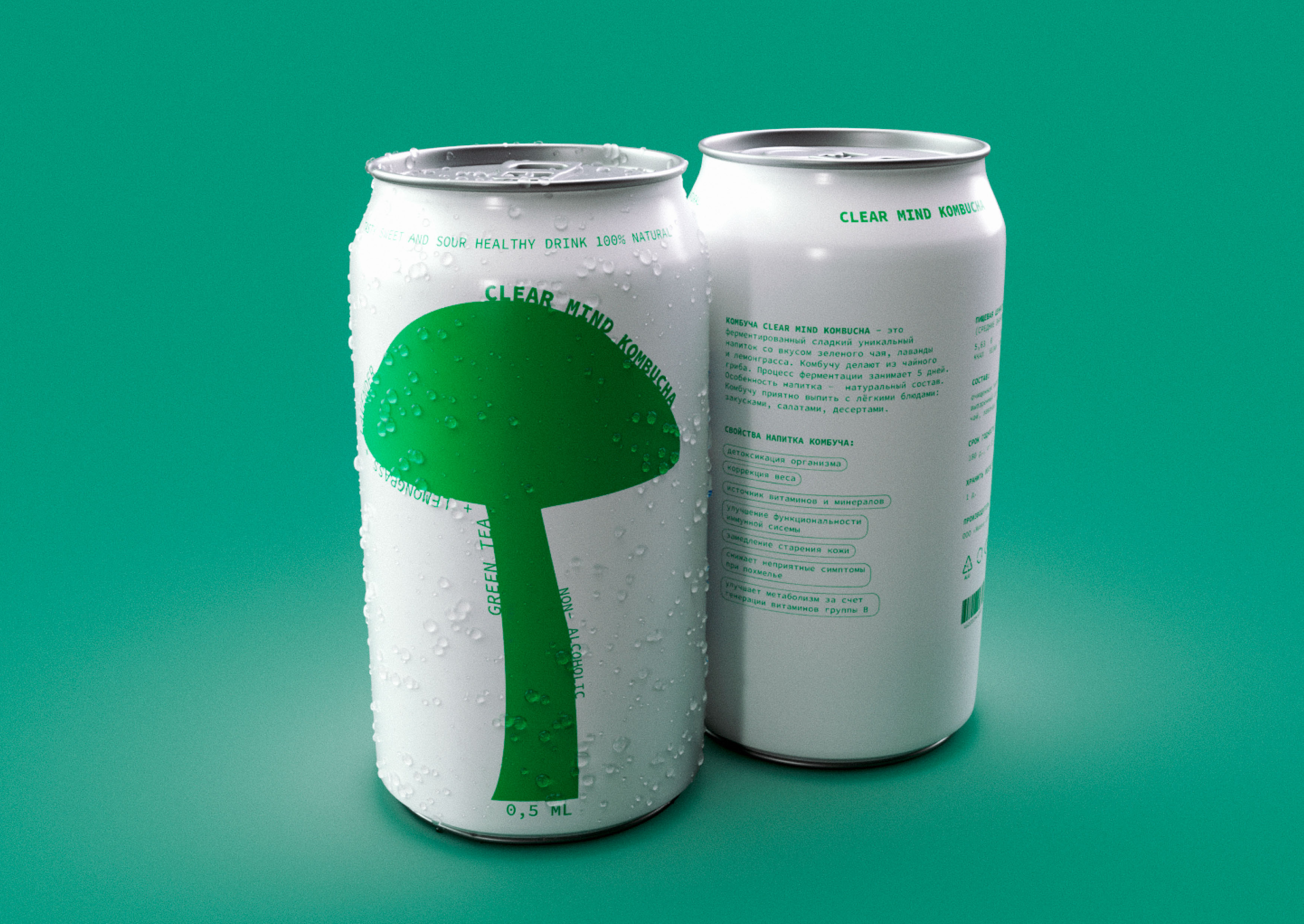 kombucha | clear mind | packaging and branding — Изображение №8 — Брендинг на Dprofile